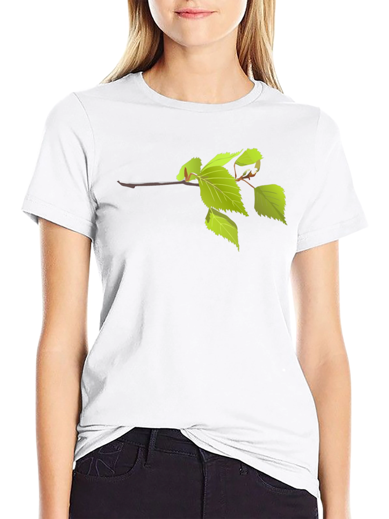 Black Nature Branch Graphic T-Shirt - Casual Comfort view 9