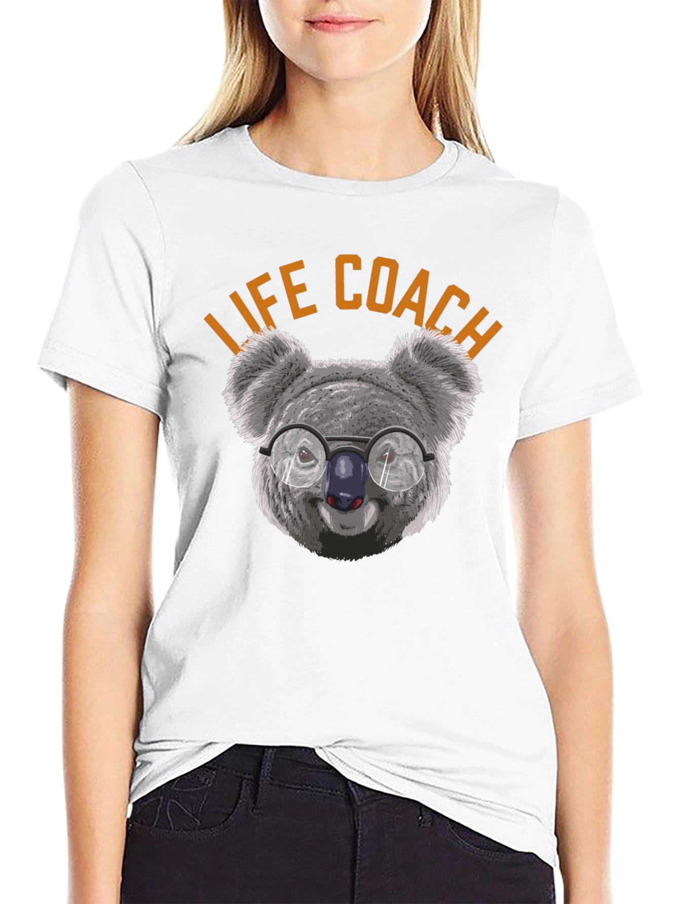 Black Life Coach Koala T-Shirt - Funny Animal Tee view 9