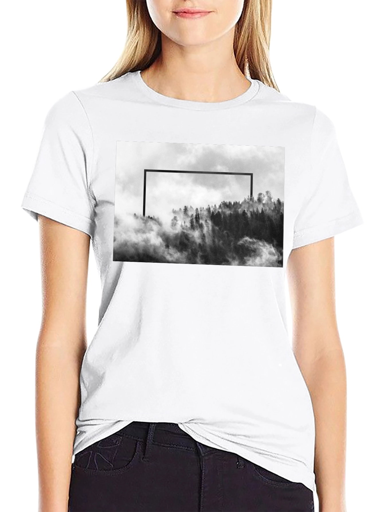 Black Mountain Framed Black T-Shirt view 9