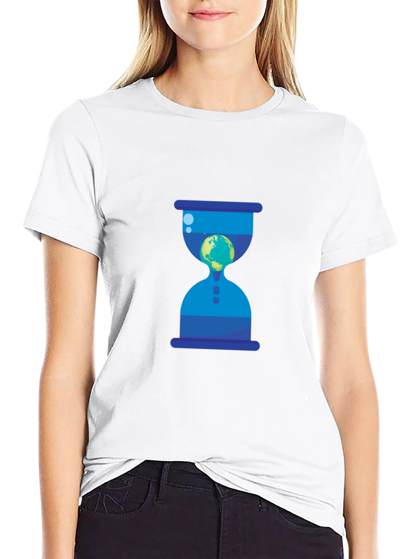 Black Earth Hourglass Graphic Tee - Save the Planet view 9