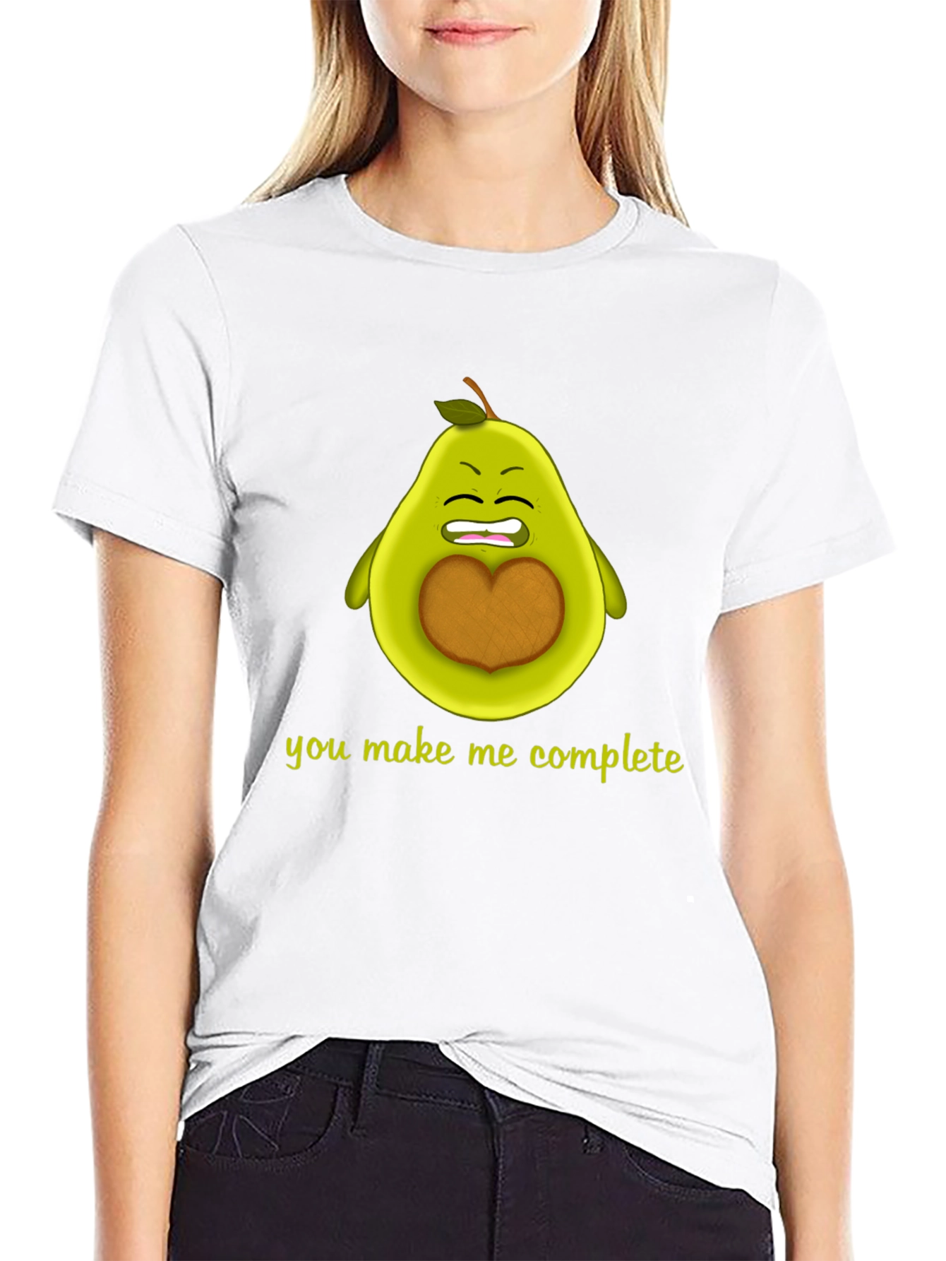Black You Make Me Complete Avocado Graphic Tee view 9