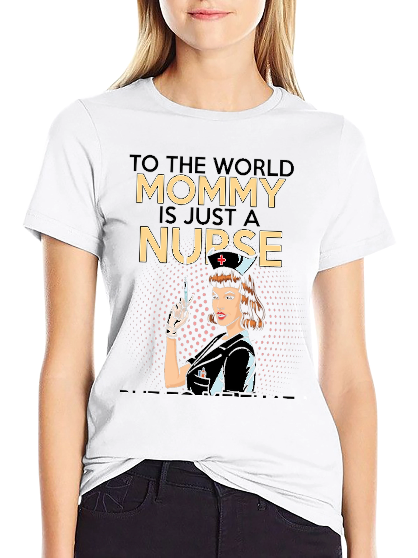 Black Mommy Nurse Graphic Tee view 9