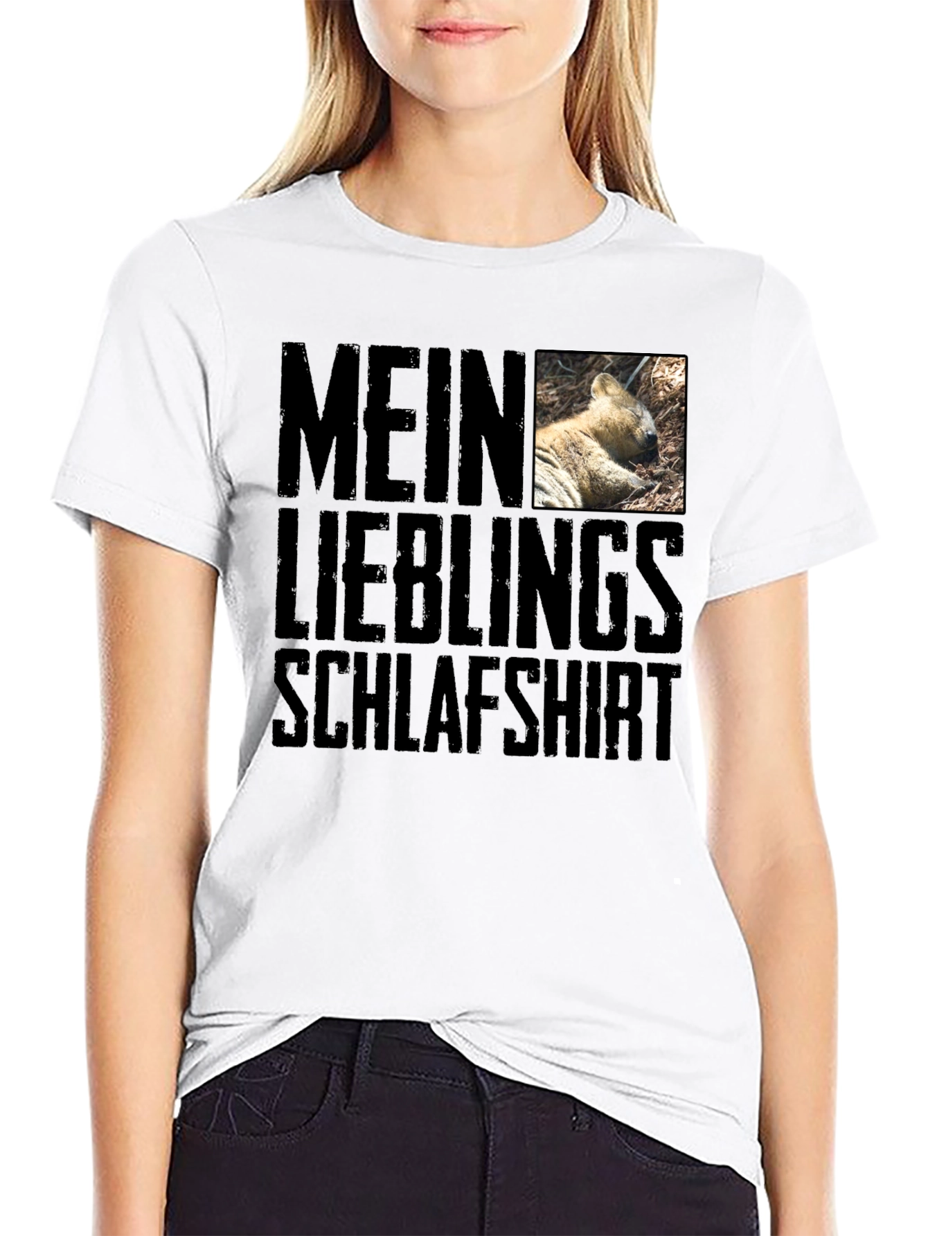 Black Mein Lieblings Schlafshirt - Novelty Graphic T-Shirt view 9