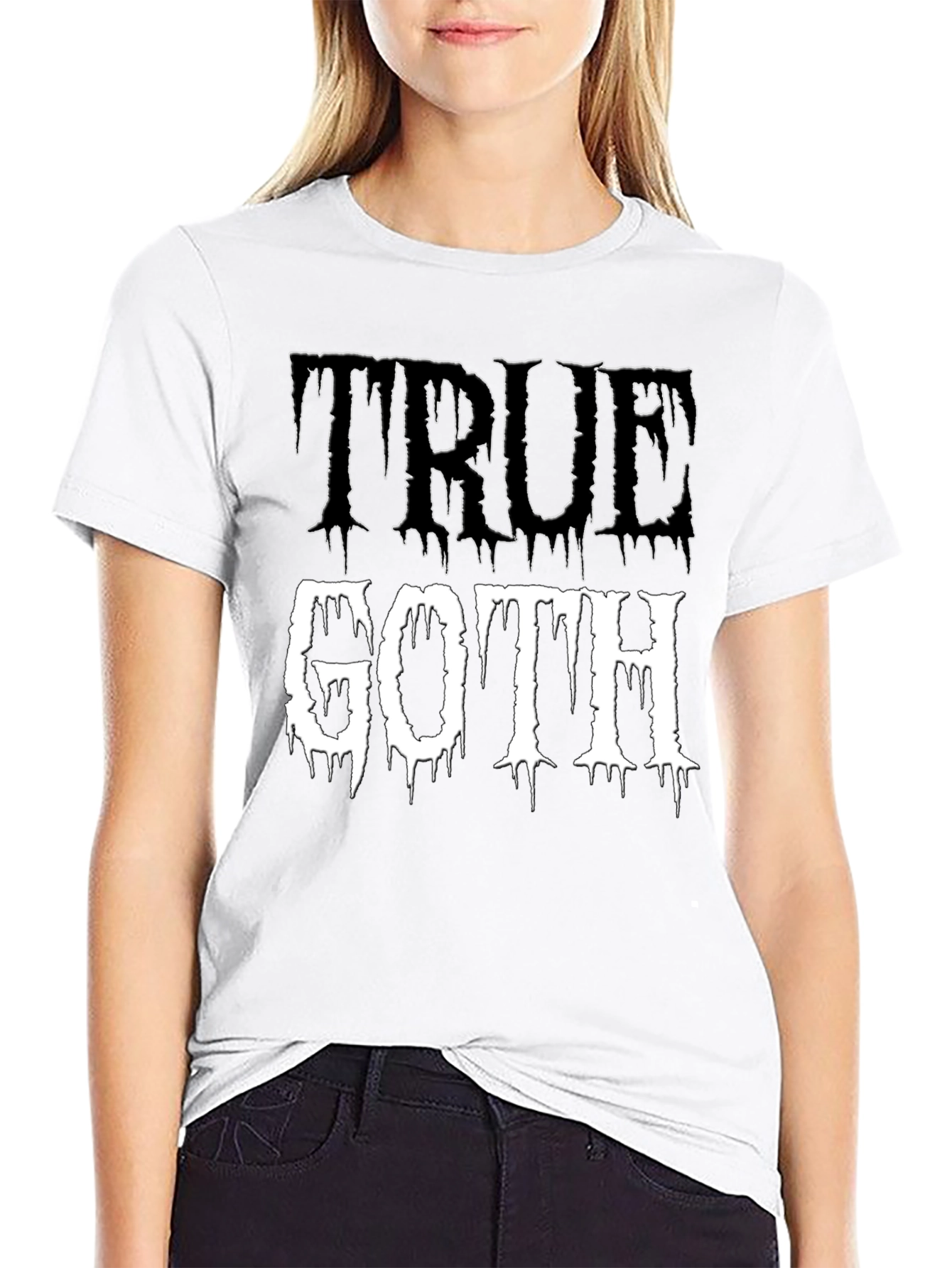Black True Goth Graphic T-Shirt - Black view 9
