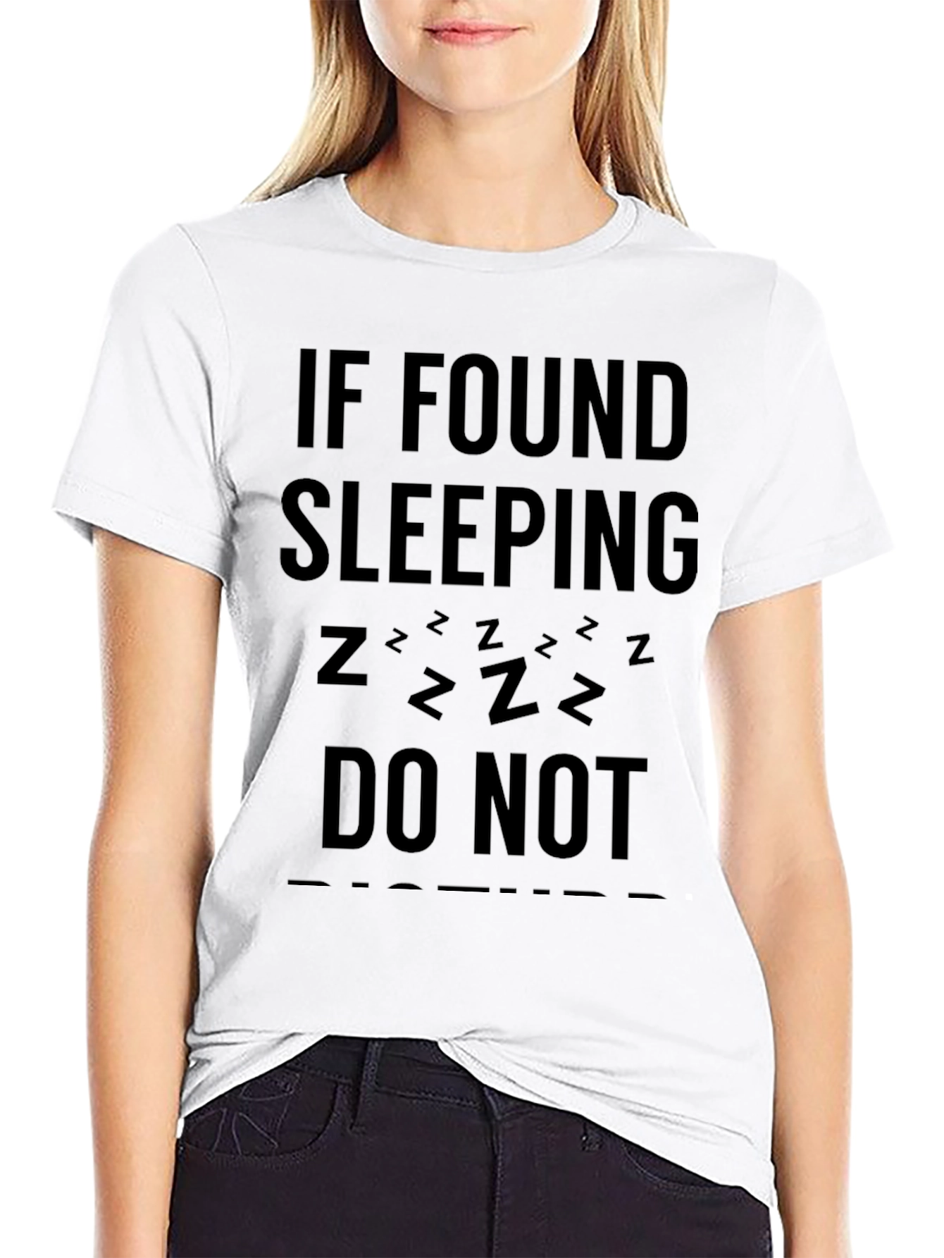 Black Funny Sleep Graphic T-Shirt view 9