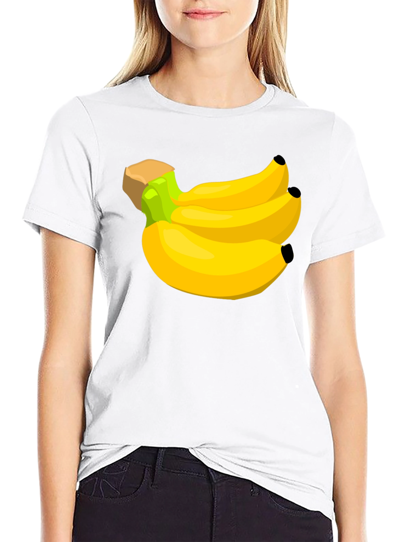 Black Banana Bunch Graphic Tee - Black Cotton T-Shirt view 9