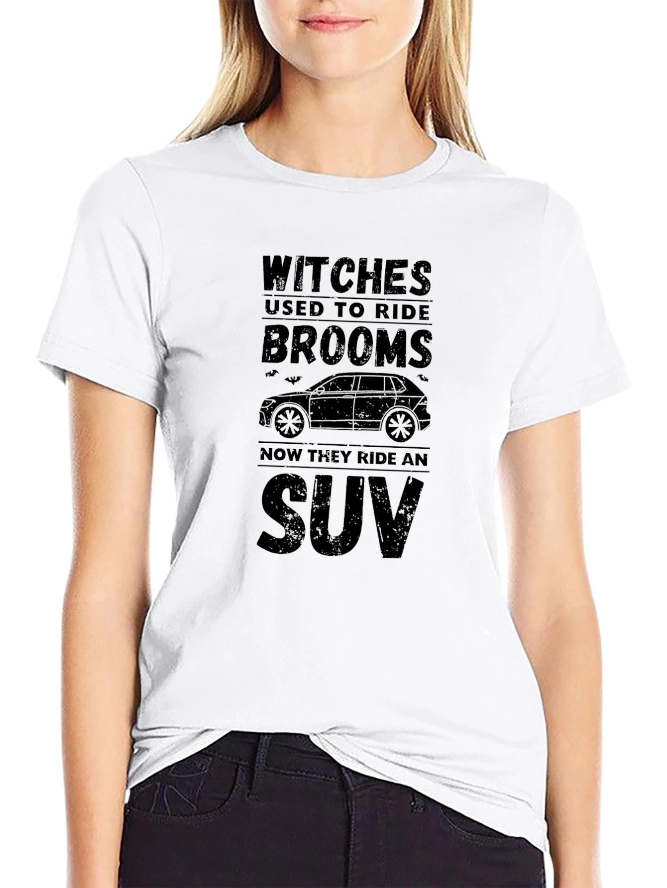 Witches Ride SUV Funny Halloween Graphic Tee - 9