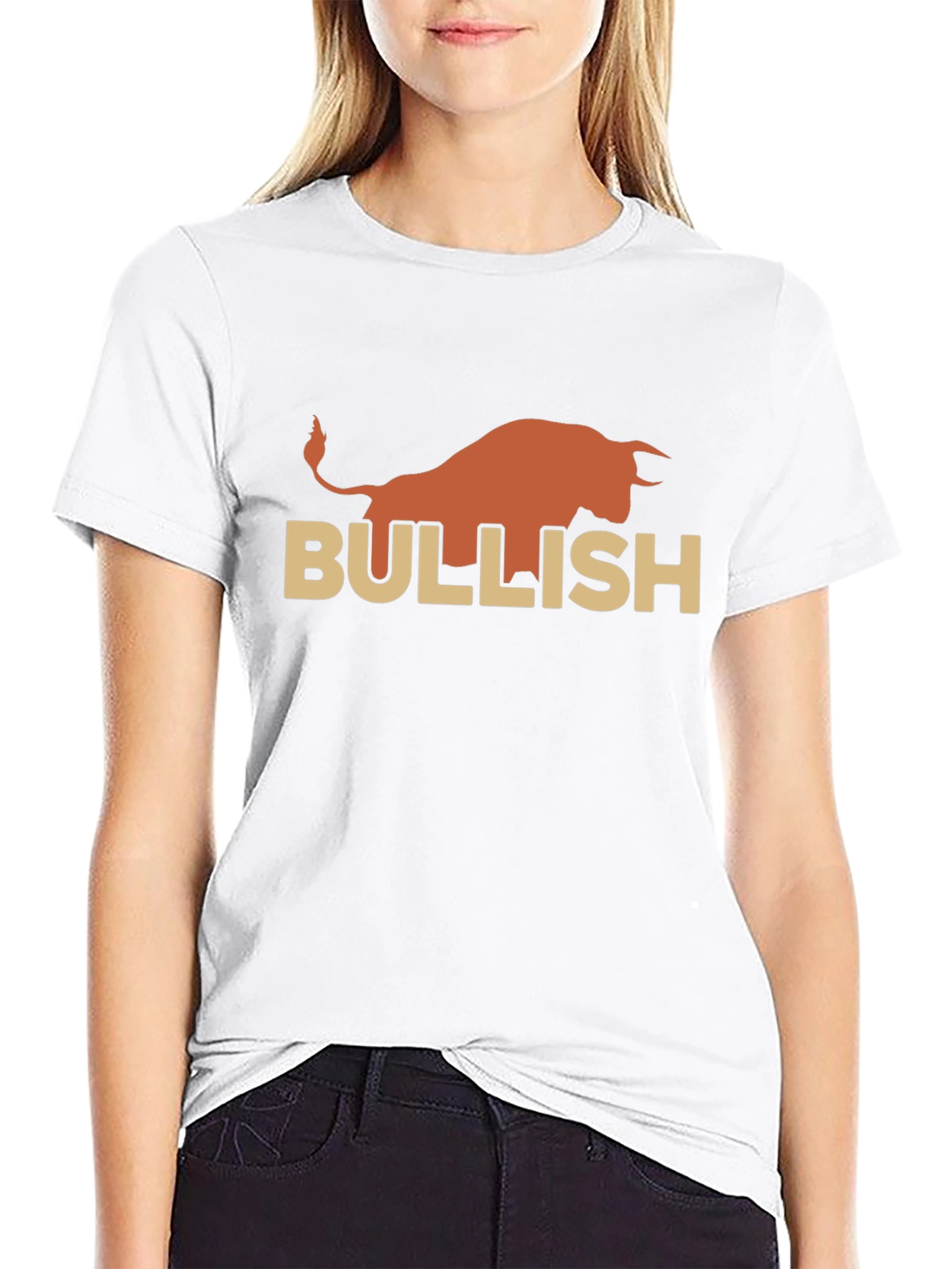 Black Bullish Graphic Tee - Black Cotton T-Shirt view 9