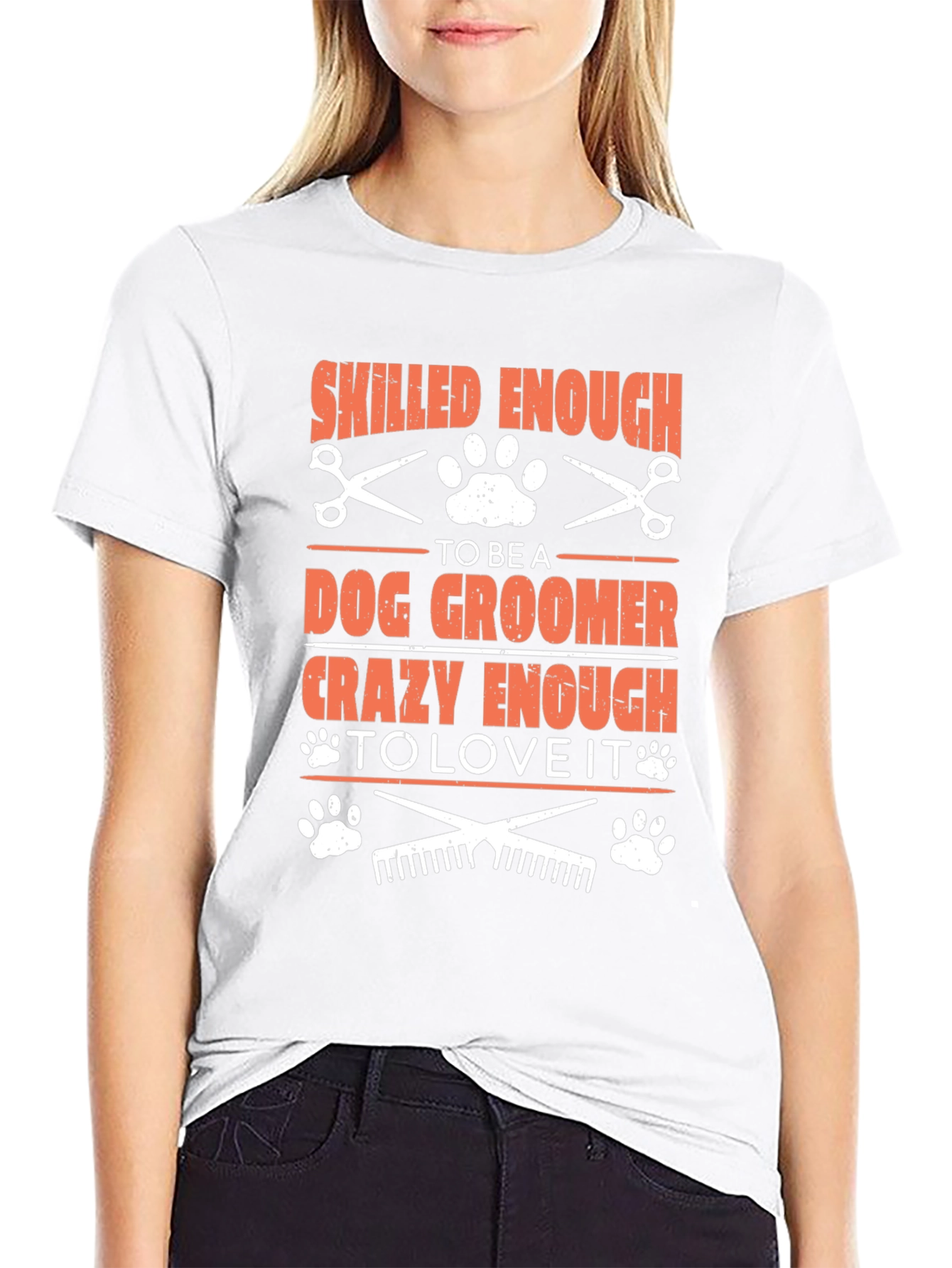 Black Dog Groomer T-Shirt: Skilled & Crazy Enough view 9
