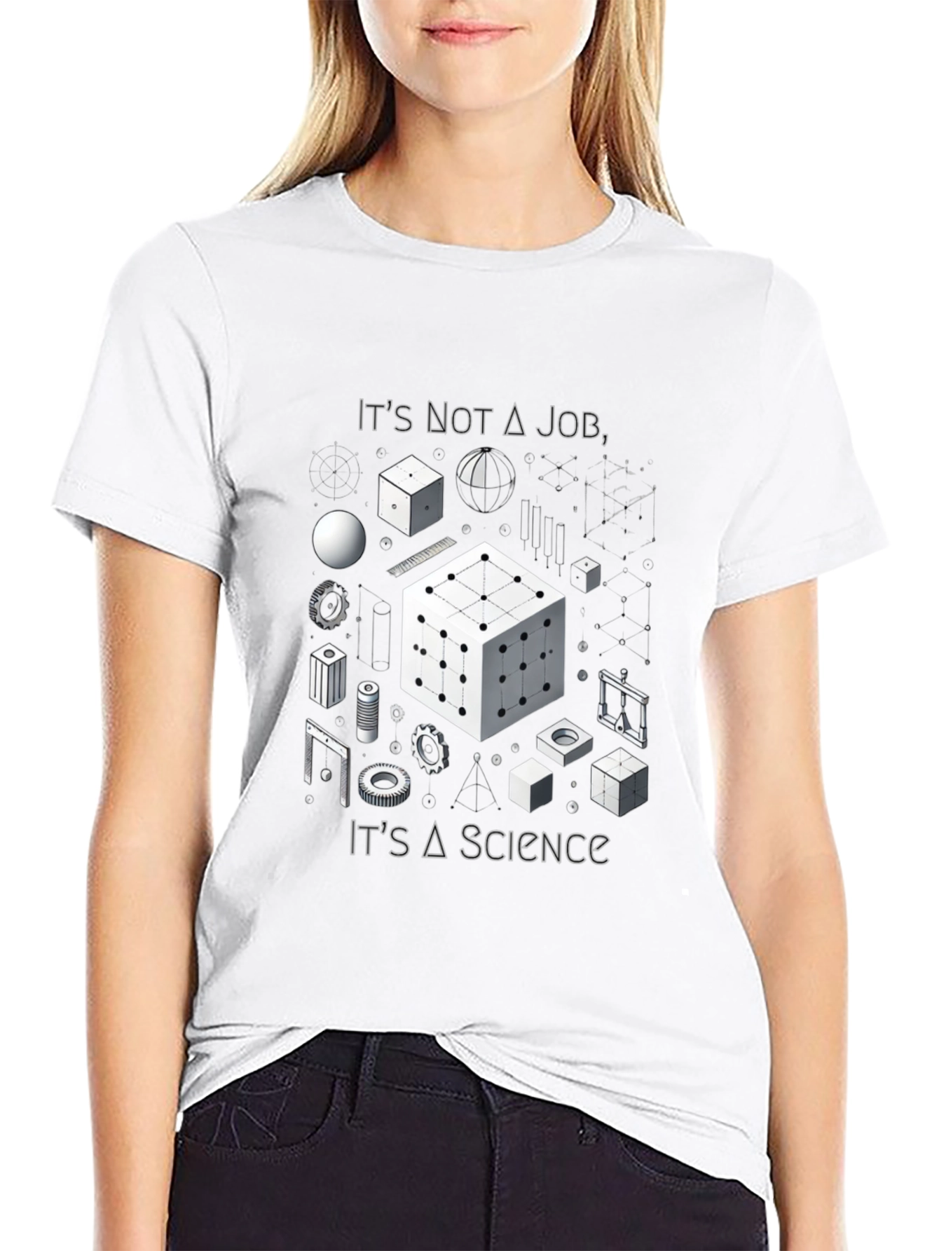 Black It's Not A Job It's A Science T-Shirt view 9