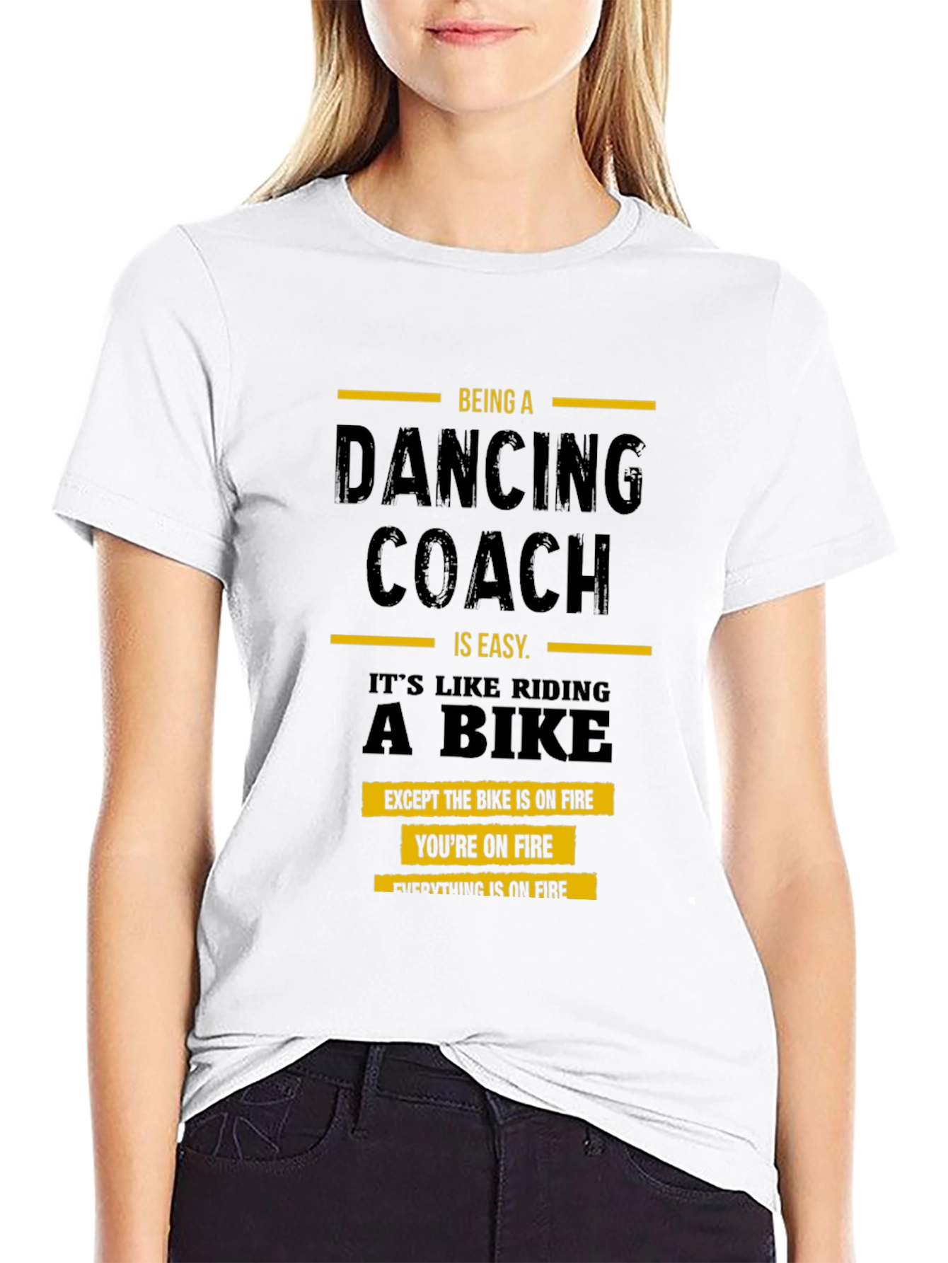Black Dancing Coach On Fire T-Shirt view 9