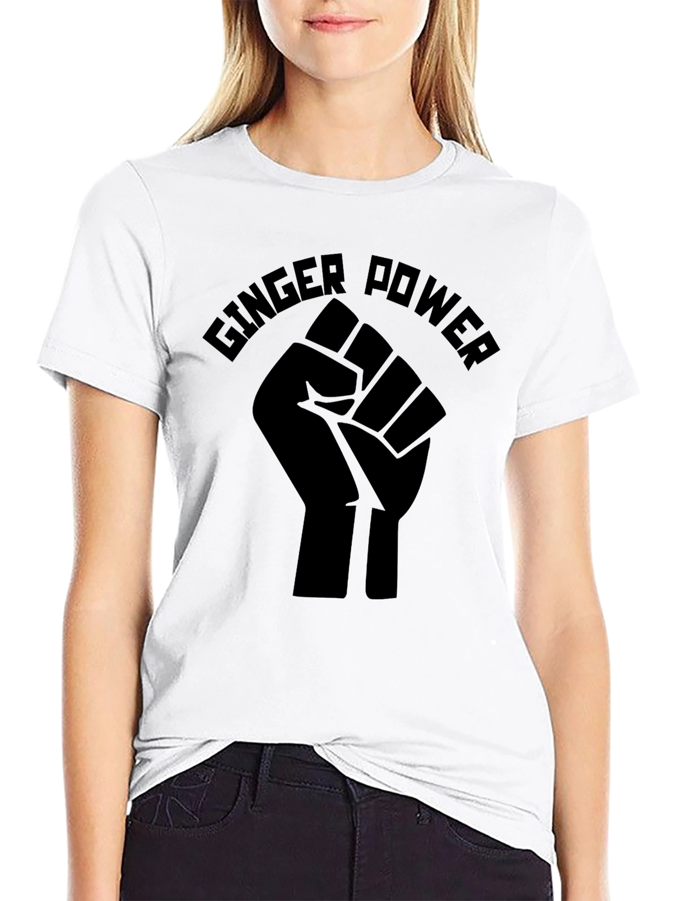 Black Ginger Power Fist Black T-Shirt view 9