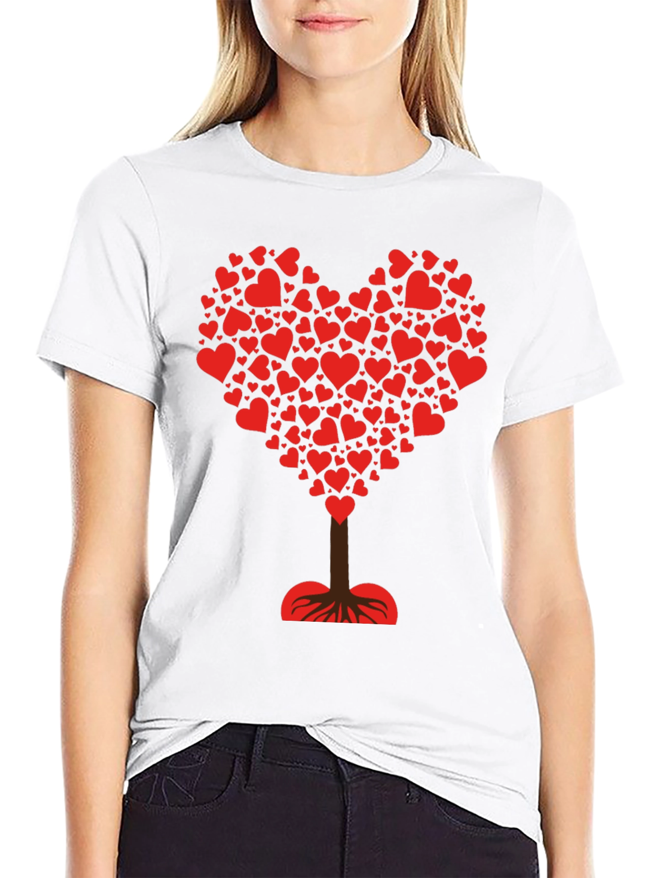 Black Heart Tree Graphic Tee - Love & Nature T-Shirt view 9