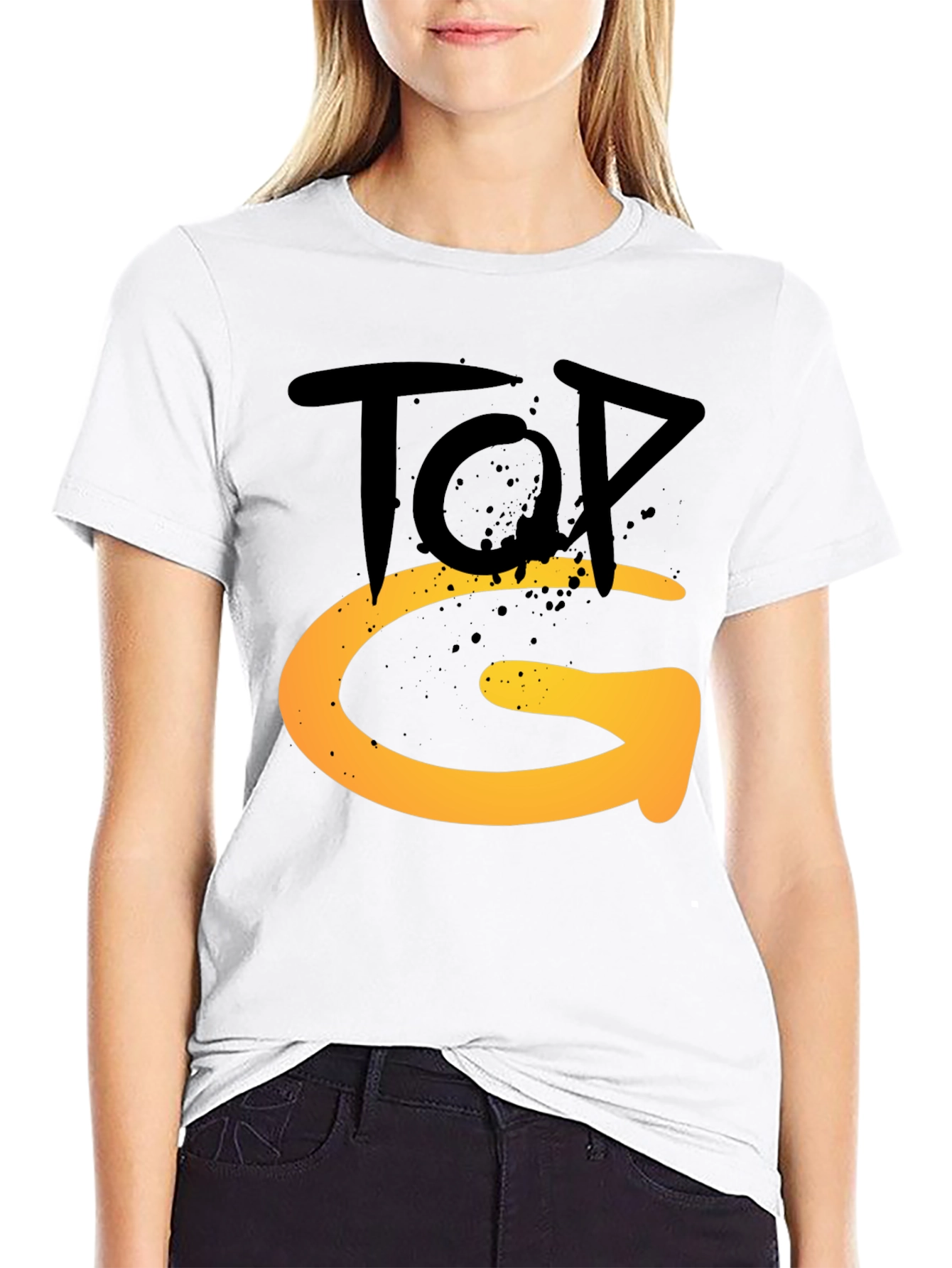 Black Top G Graphic Tee - Stylish Men's Black T-Shirt view 9