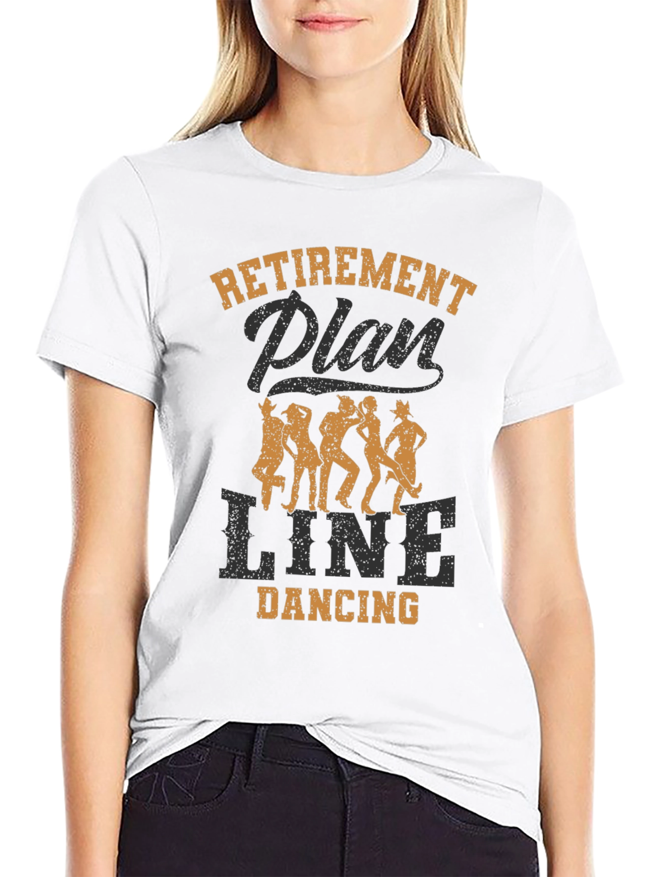 Black Retirement Plan Line Dancing Graphic Tee view 9
