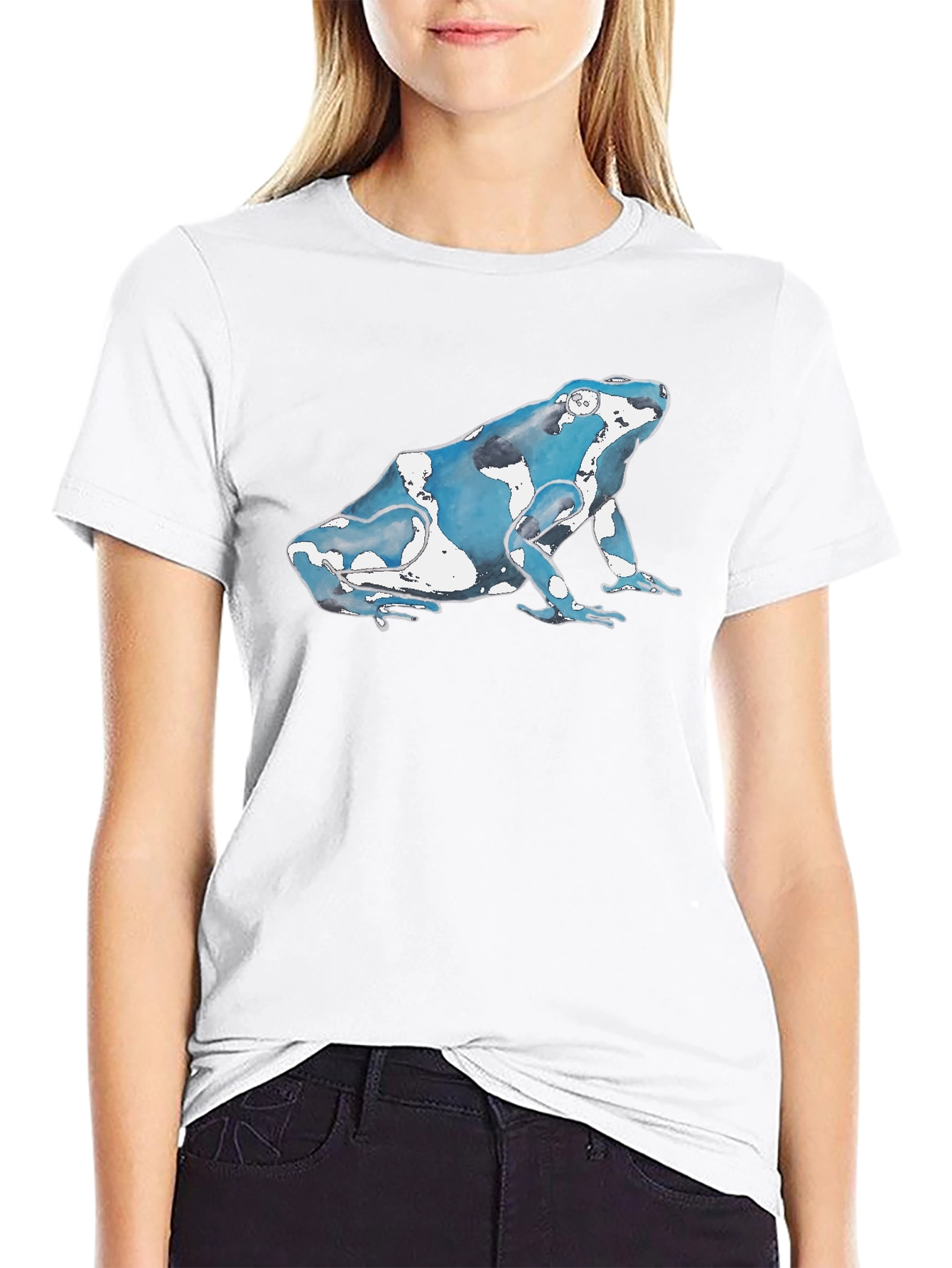 Black Blue Poison Dart Frog Graphic T-Shirt view 9