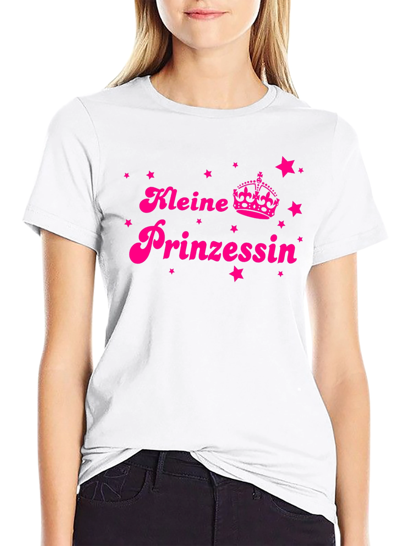 Black Kleine Prinzessin Black T-Shirt - Cute German Princess Design view 9