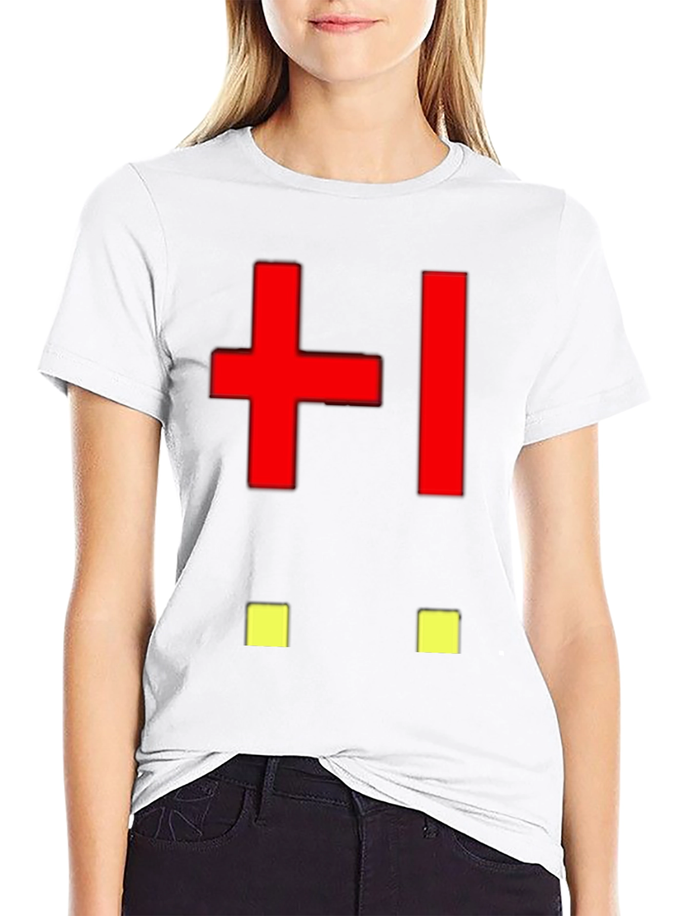 Black Abstract Pixelated Face Black T-Shirt view 9