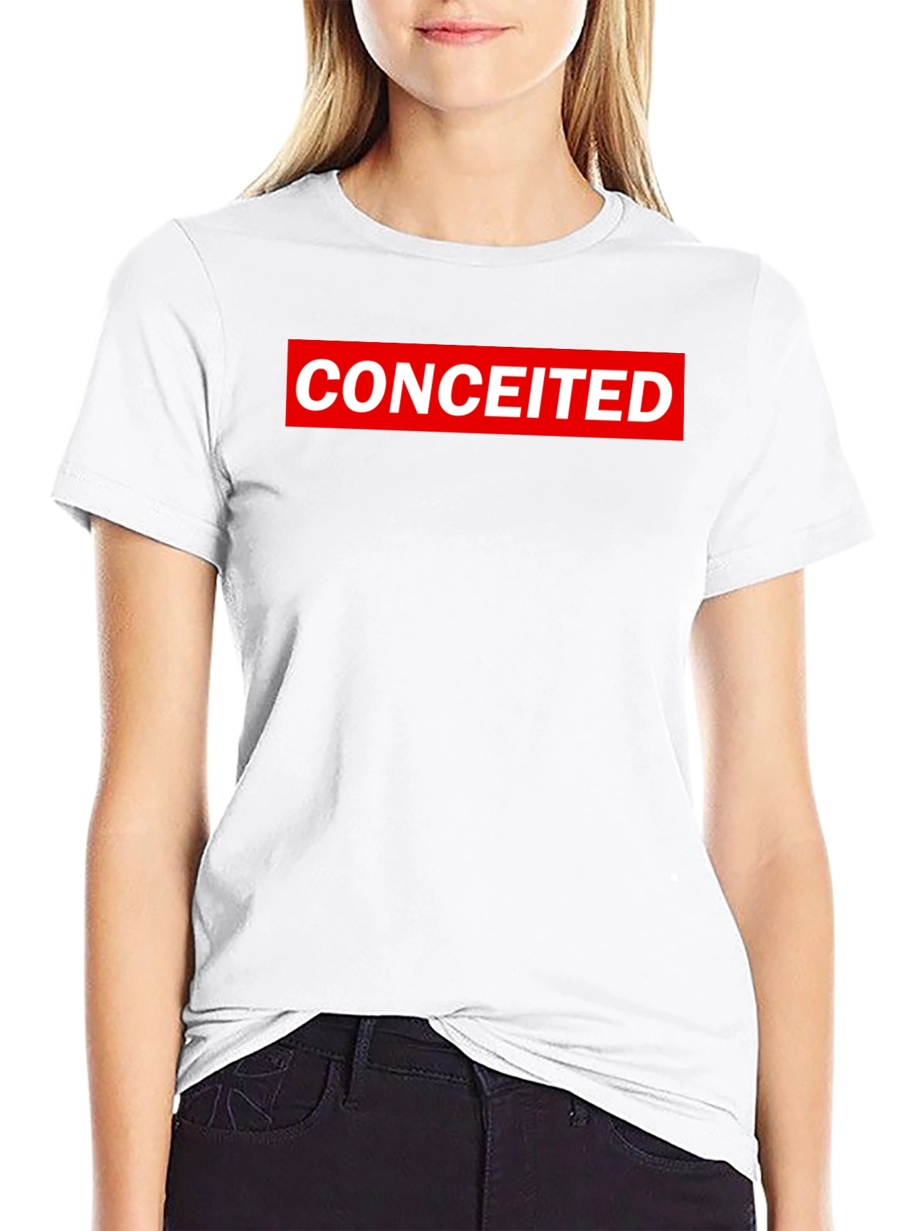 Black Conceited Graphic Tee - Black Crew Neck T-Shirt view 9