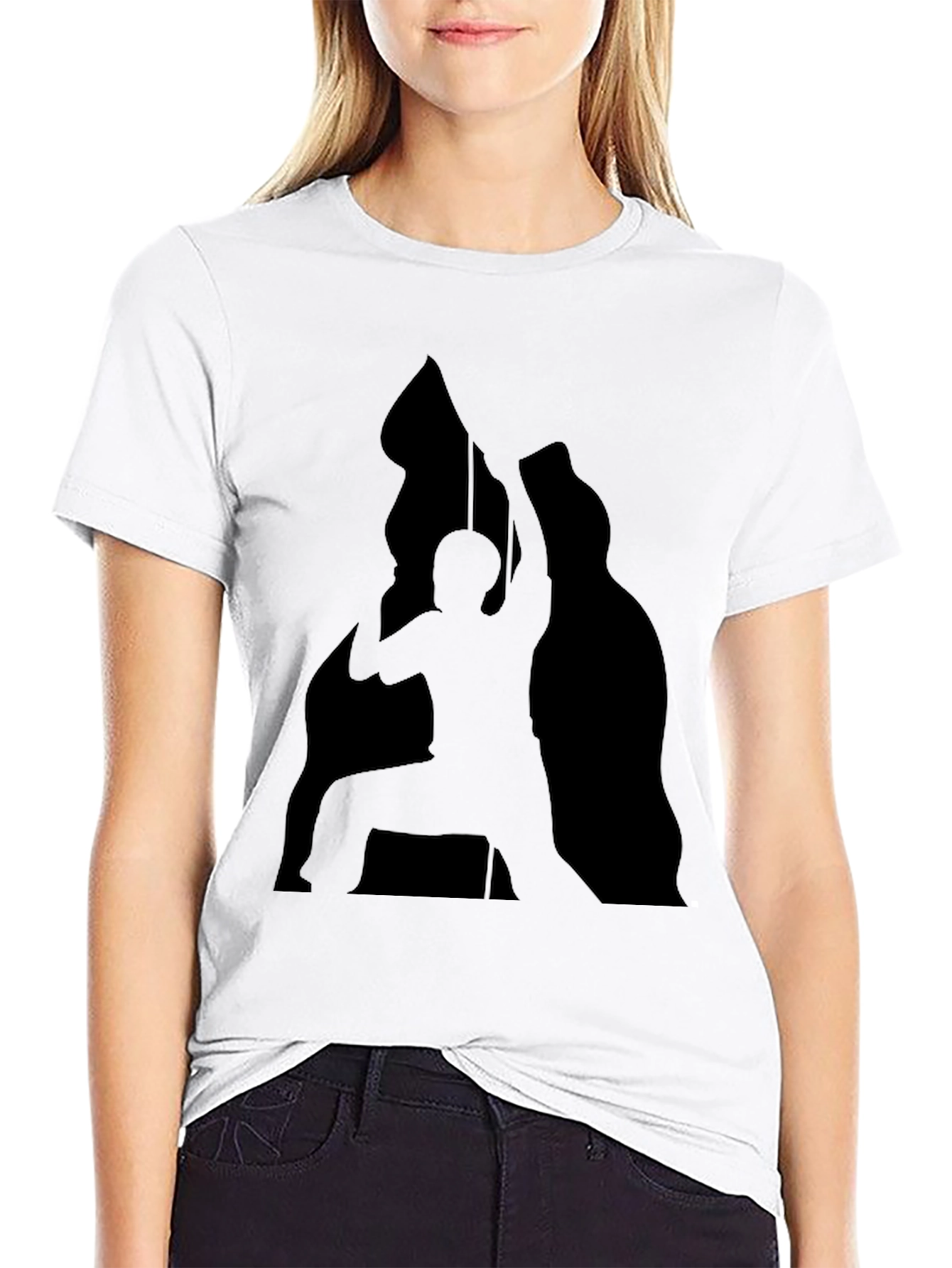 Black Silhouette Climber Black T-Shirt view 9