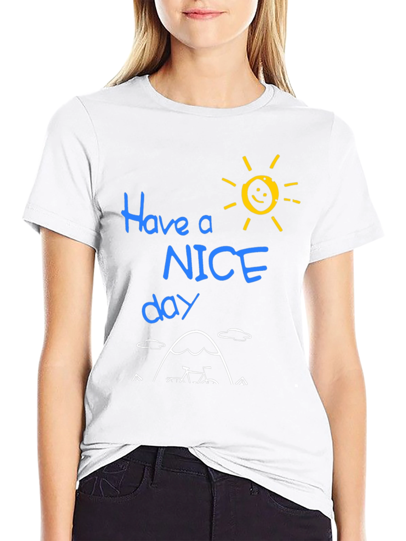 Black Have a Nice Day Graphic T-Shirt view 9