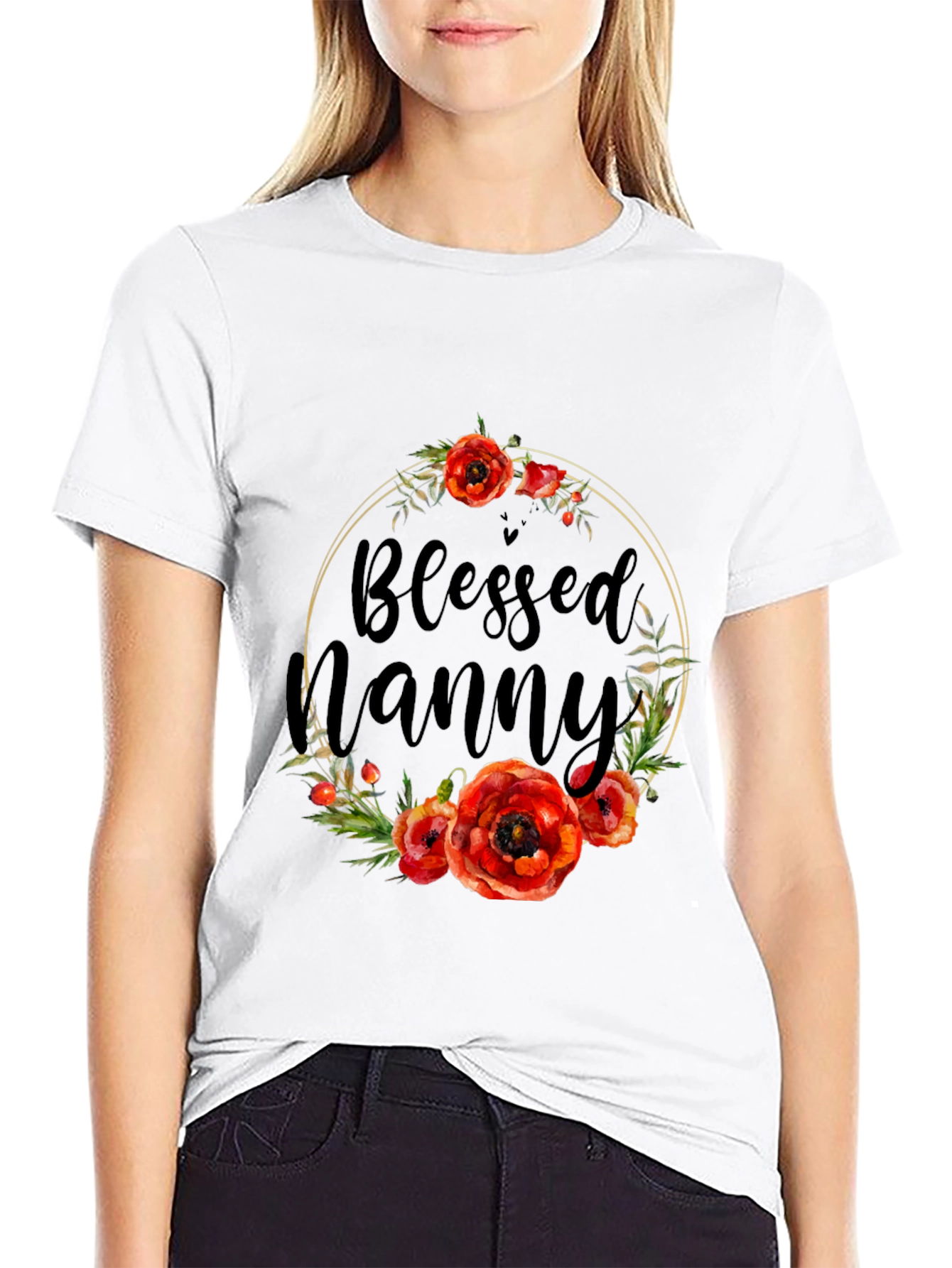 Blessed Nanny Floral T-Shirt - Stylish Comfort - 9