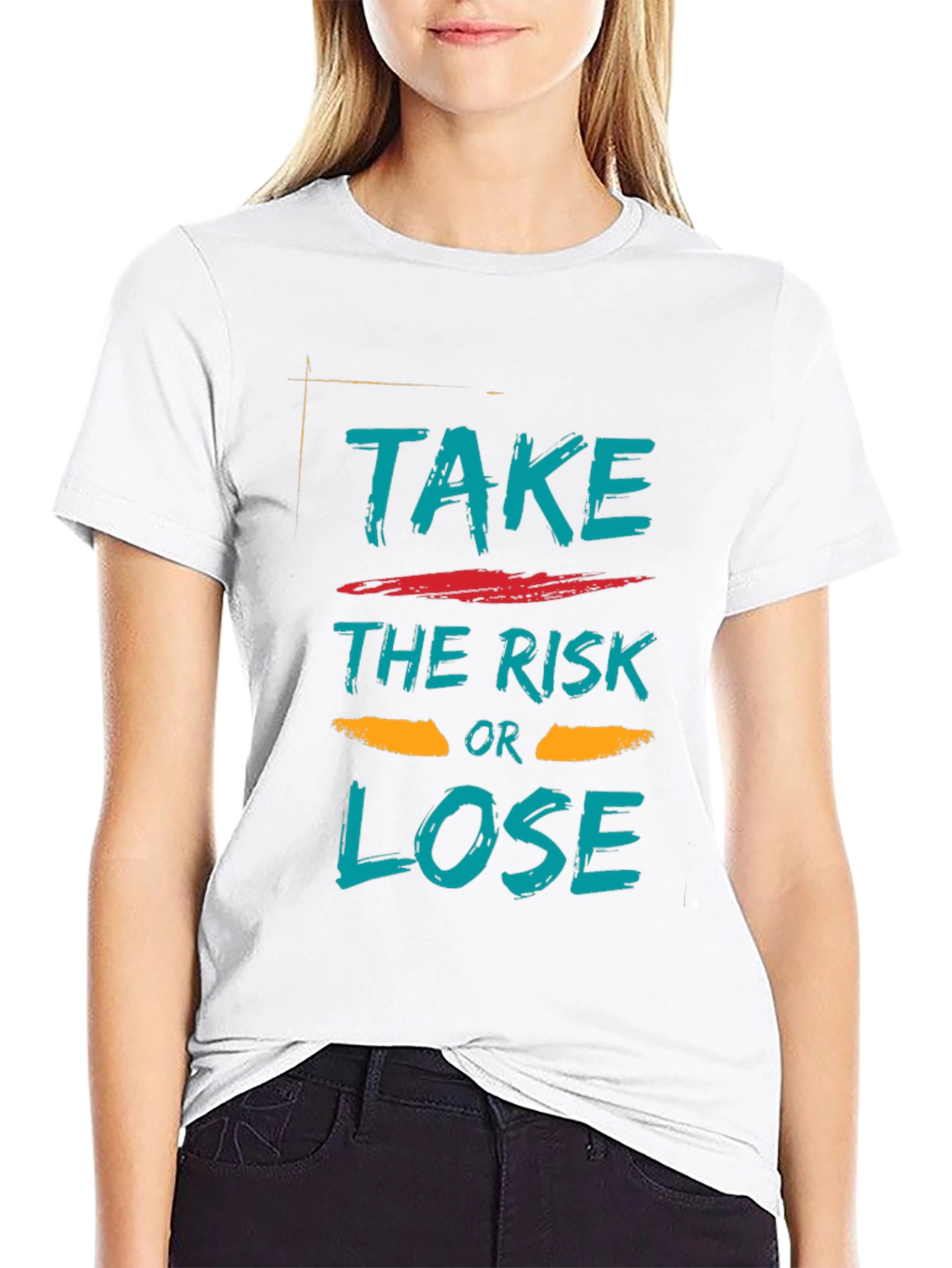 Black Take the Risk Graphic Tee view 9