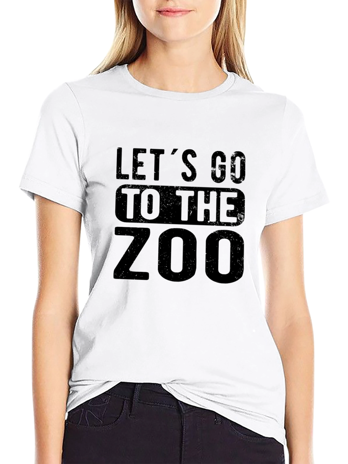 Black Let's Go to the Zoo Graphic Tee view 9