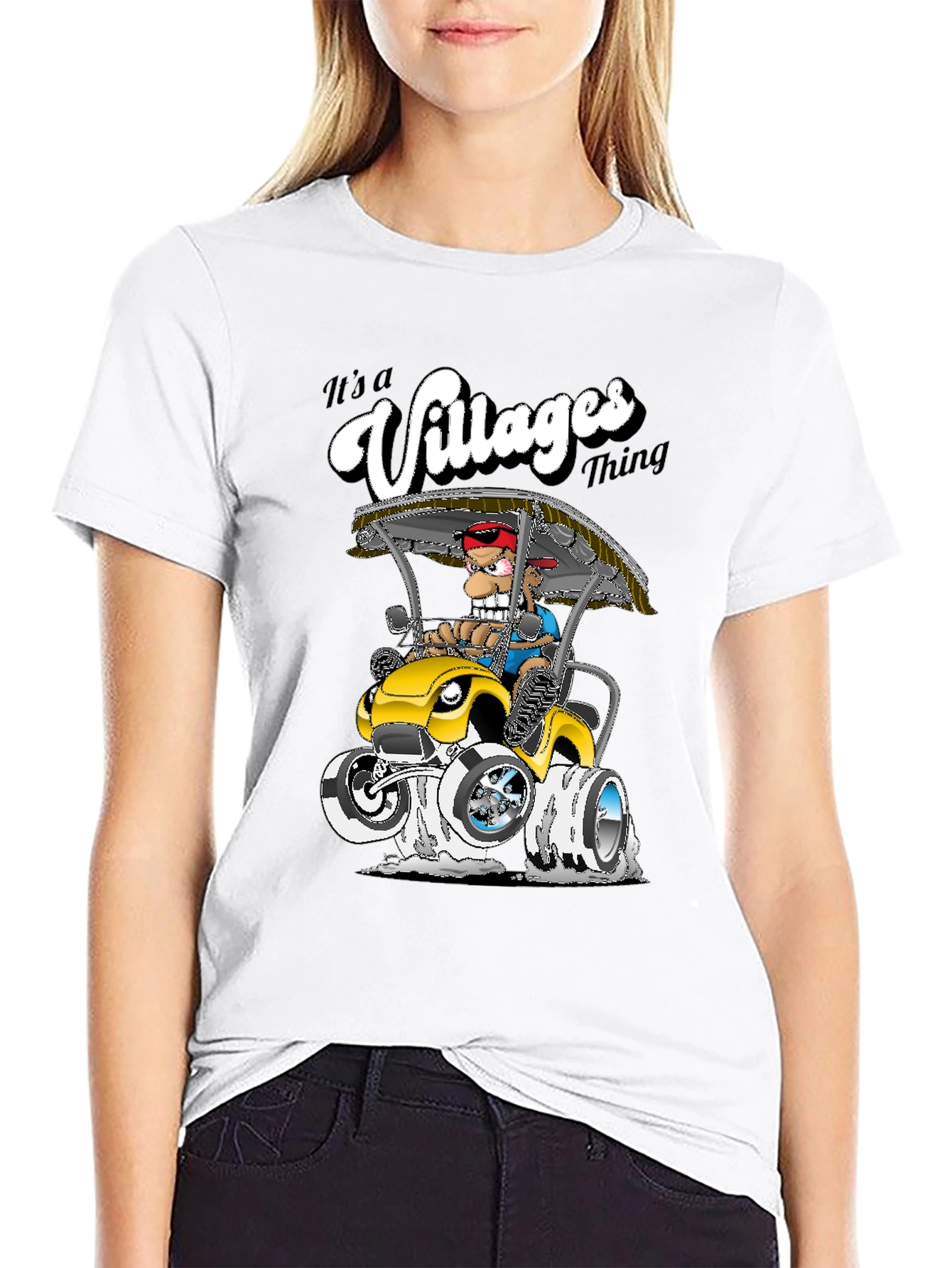 The Villages Thing T-Shirt - Cartoon Golf Cart - 9