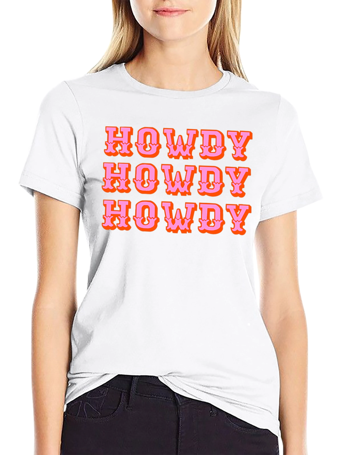 Black Howdy T-Shirt - Western Style Novelty Tee view 9