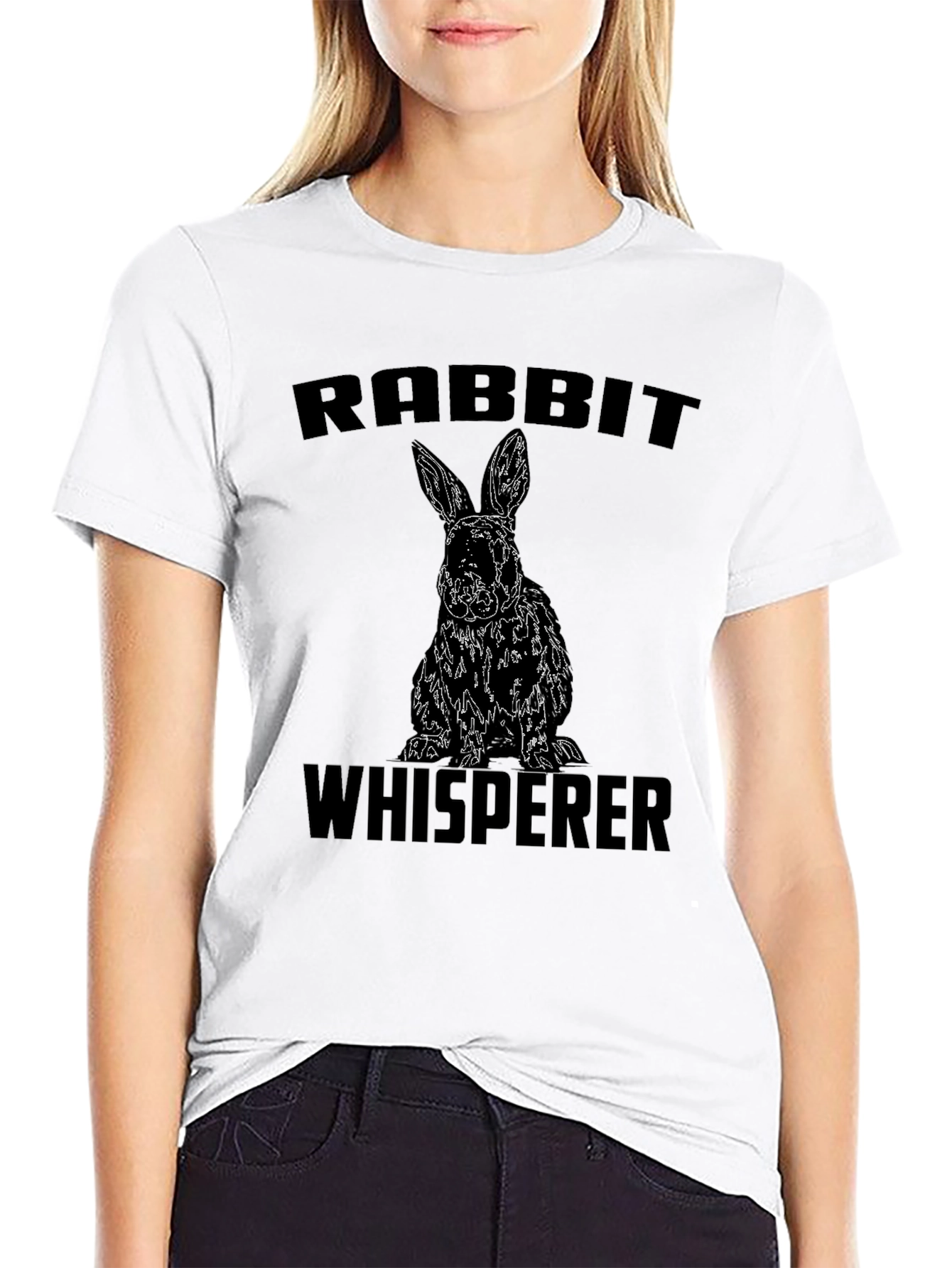 Black Rabbit Whisperer Graphic T-Shirt view 9