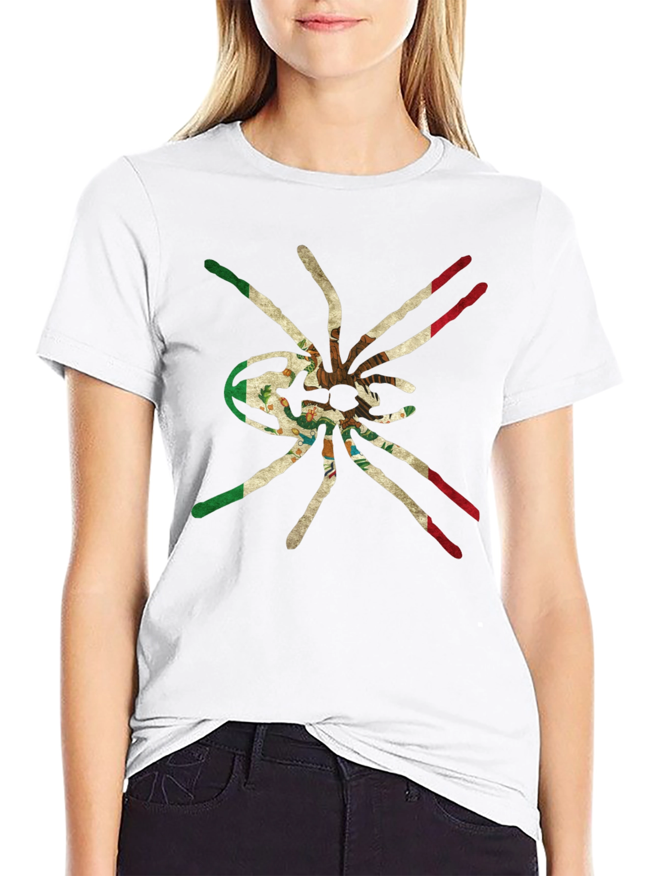 Black Mexican Flag Tarantula Graphic Tee view 9