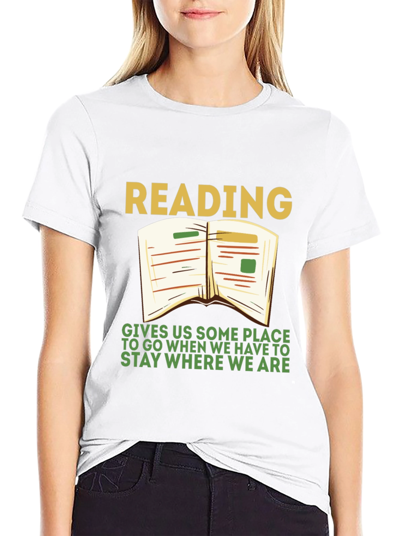 Black Reading T-Shirt: Gives Us Some Place To Go view 9