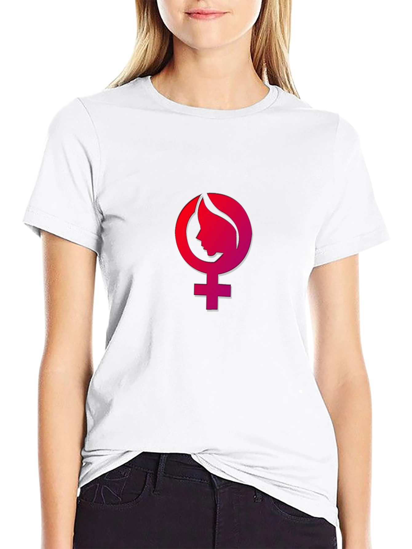 Black Feminist Venus Symbol T-Shirt - Stylish Black Tee view 9