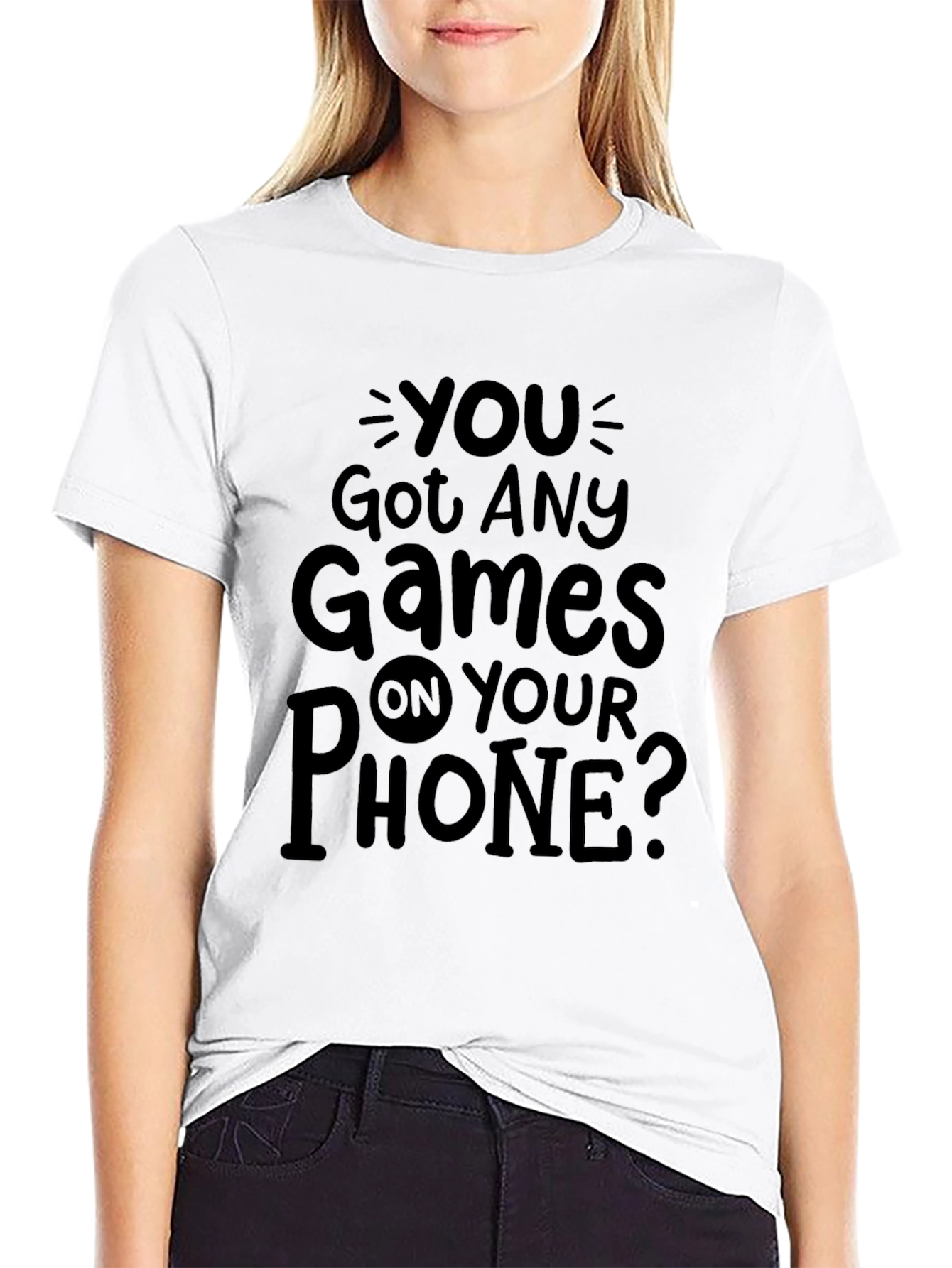 Black Funny "Got Games" Black T-Shirt view 9