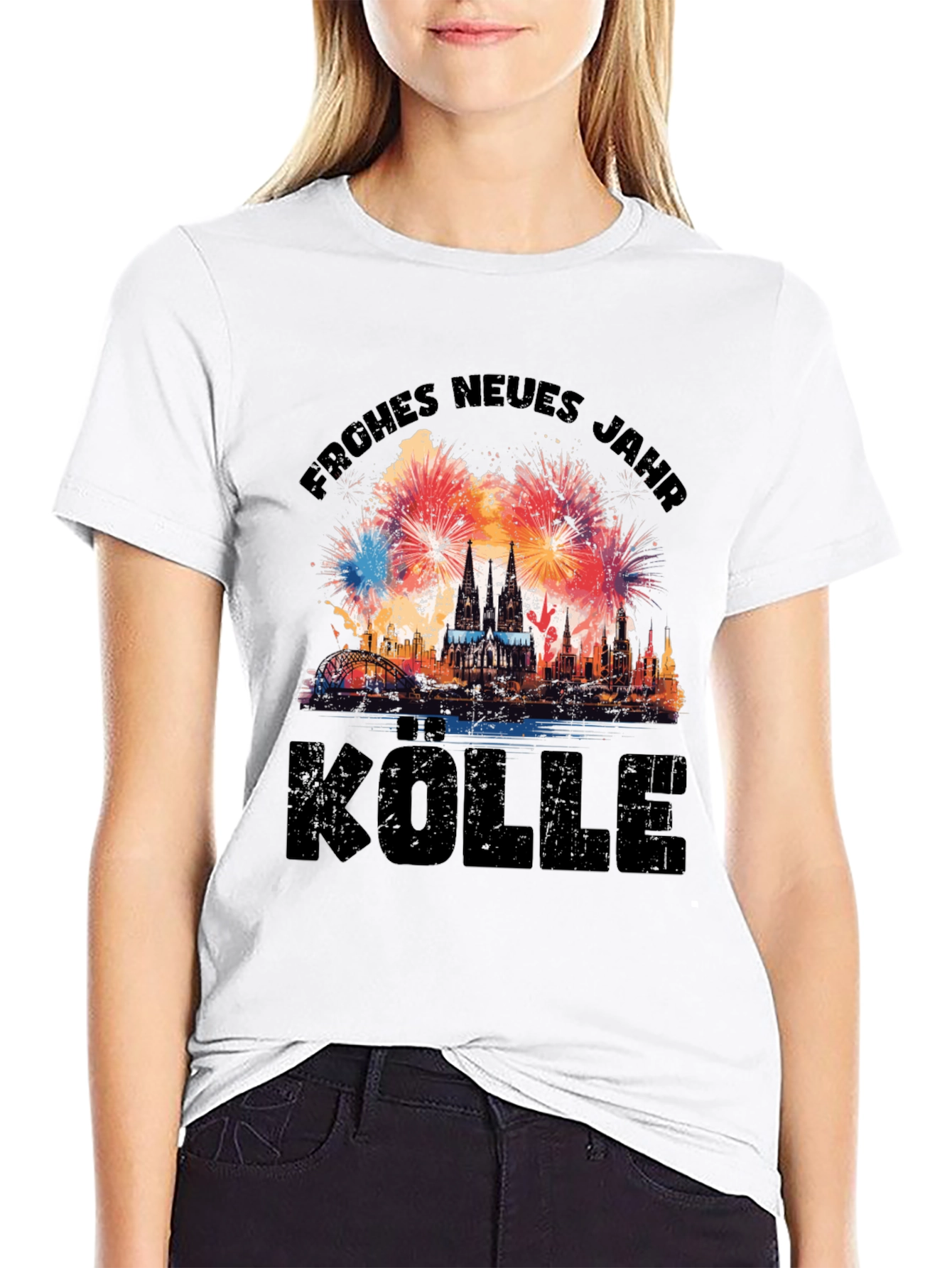 Frohes Neues Jahr Cologne Fireworks T-Shirt - 9
