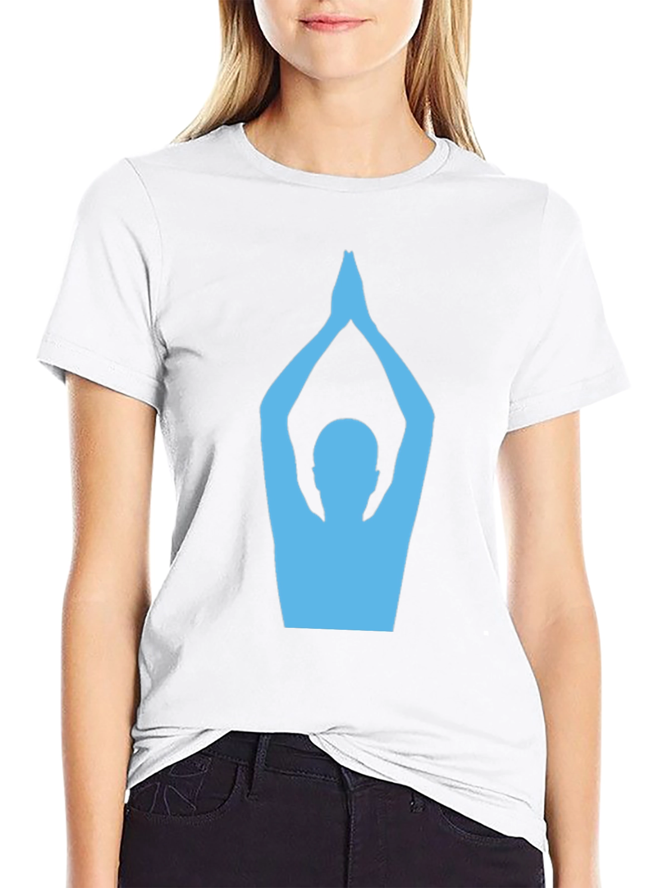 Black Yoga Pose Graphic T-Shirt view 9