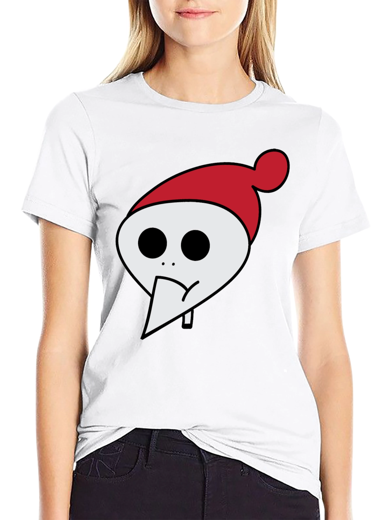 Black Whimsical Holiday Character Tee - Black view 9