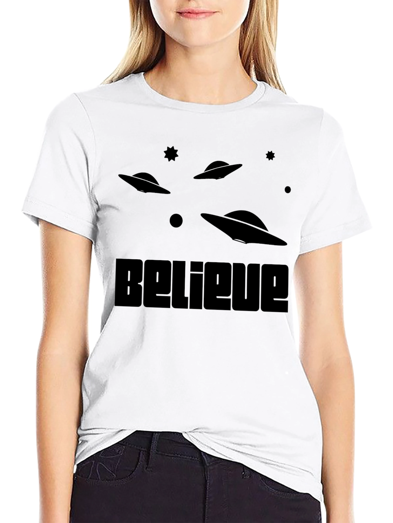 Black Believe Alien Graphic Tee view 9