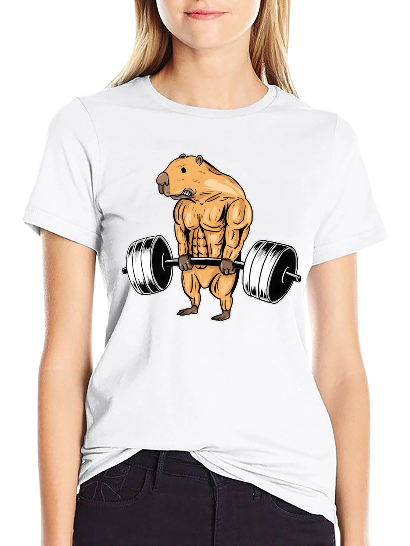 Black Weightlifting Beaver T-Shirt view 9