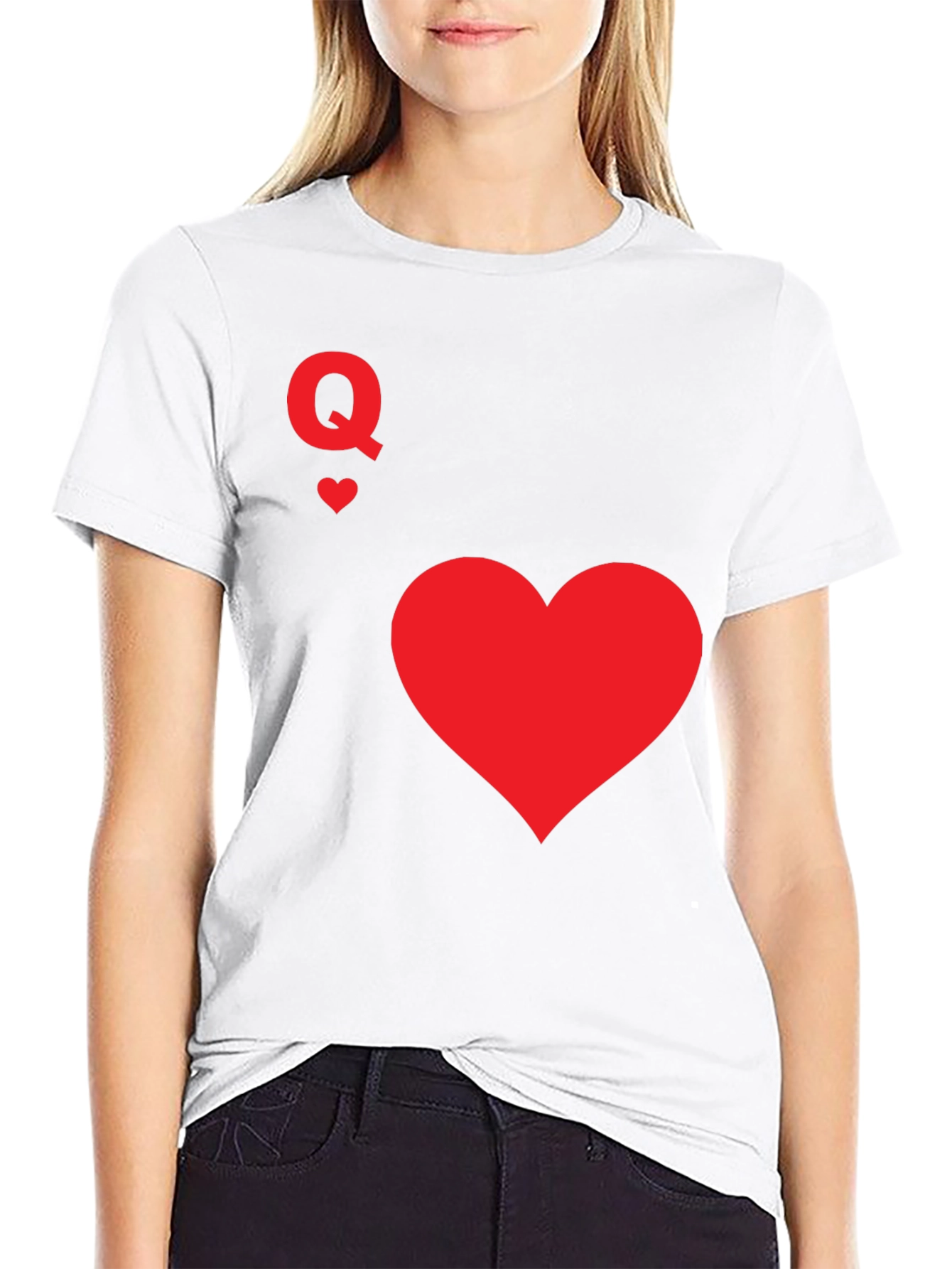 Black Queen of Hearts Black T-Shirt view 9