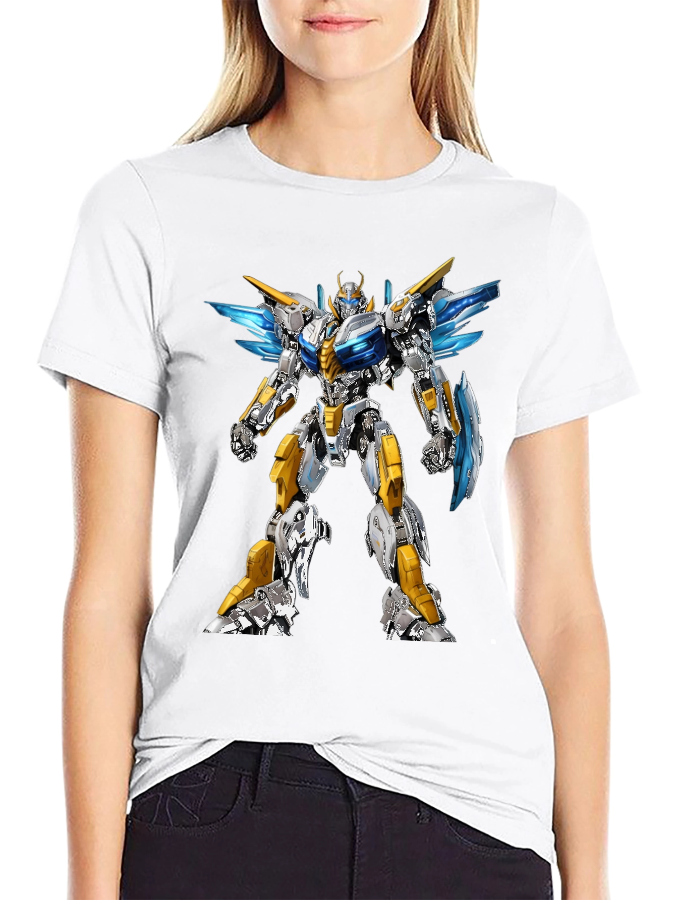 Black Robot Graphic Black T-Shirt view 9