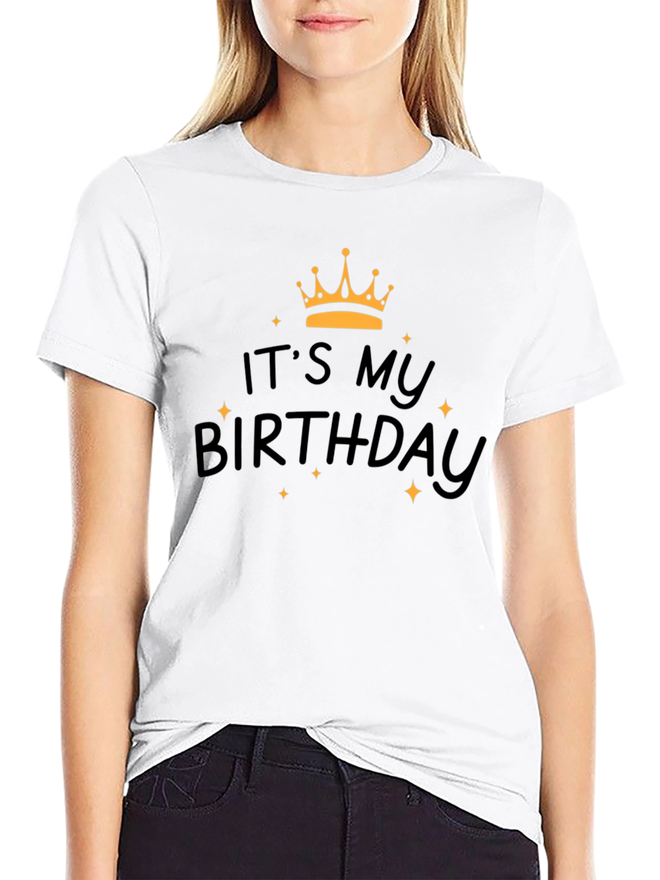 Black It's My Birthday T-Shirt - Black view 9