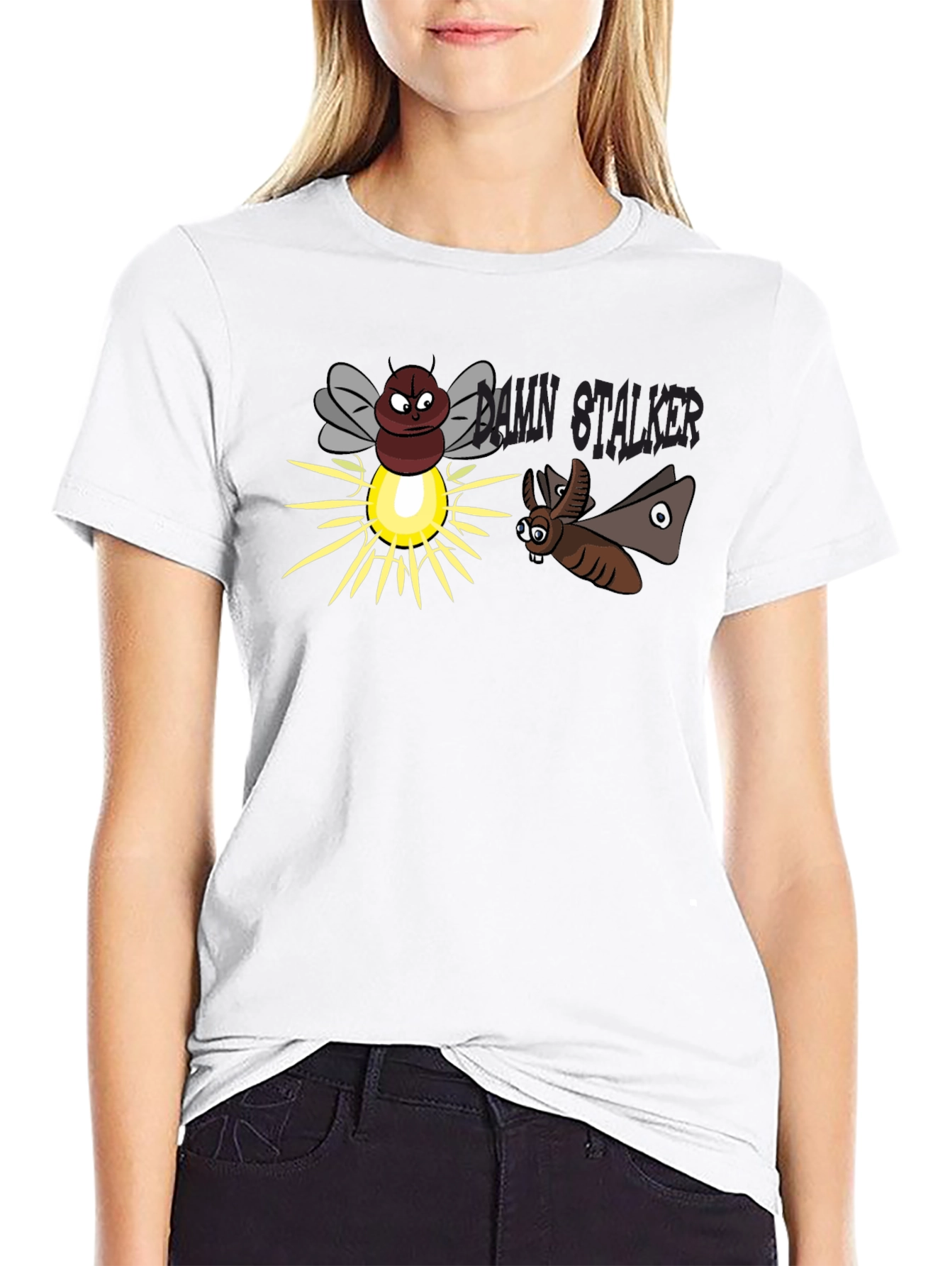 Funny Stalker Cartoon T-Shirt - 9