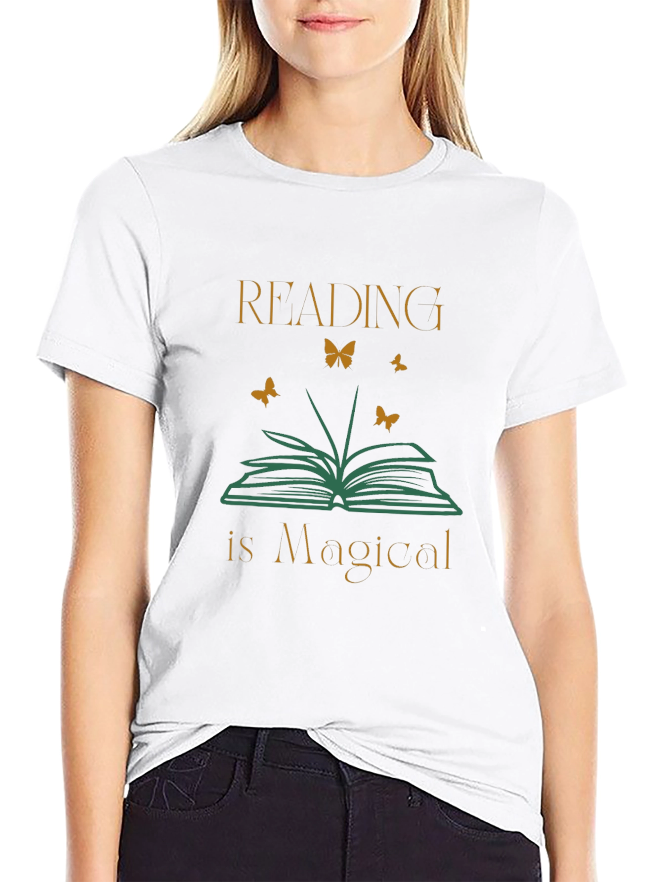 Black Reading is Magical Graphic Tee - Unisex view 9