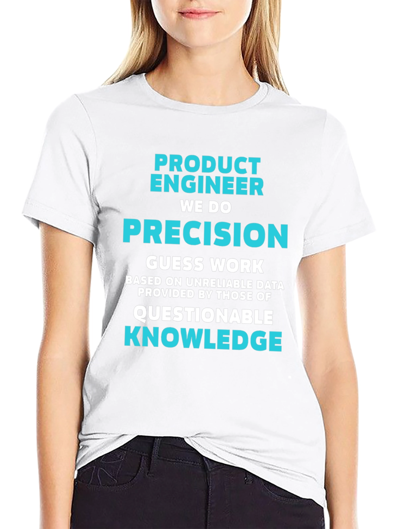 Black Product Engineer Precision T-Shirt - Funny Job Tee view 9