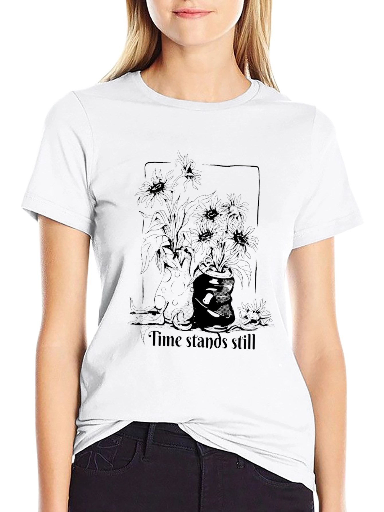Time Stands Still Graphic Tee - Black - 9