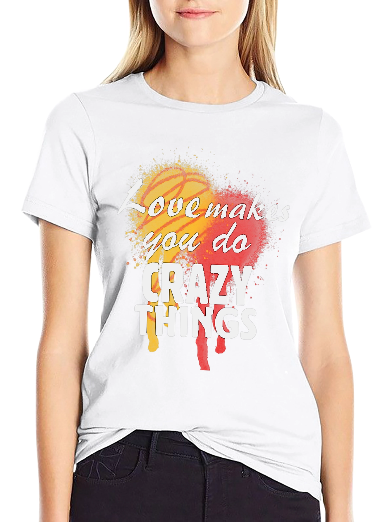 Black Love Makes You Do Crazy Things Men's Black T-Shirt view 9