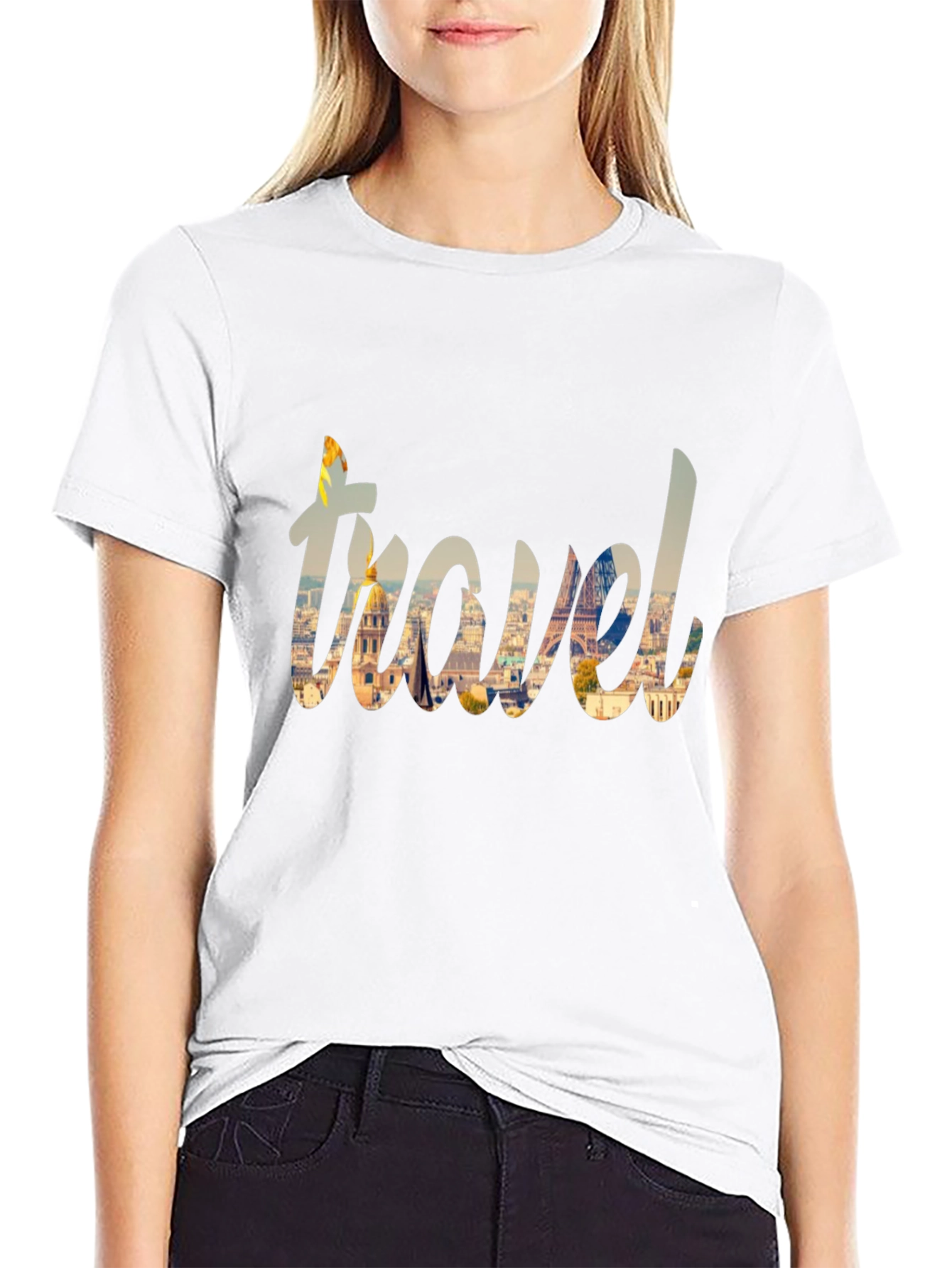 Black Travel Graphic Tee - Black T-Shirt view 9