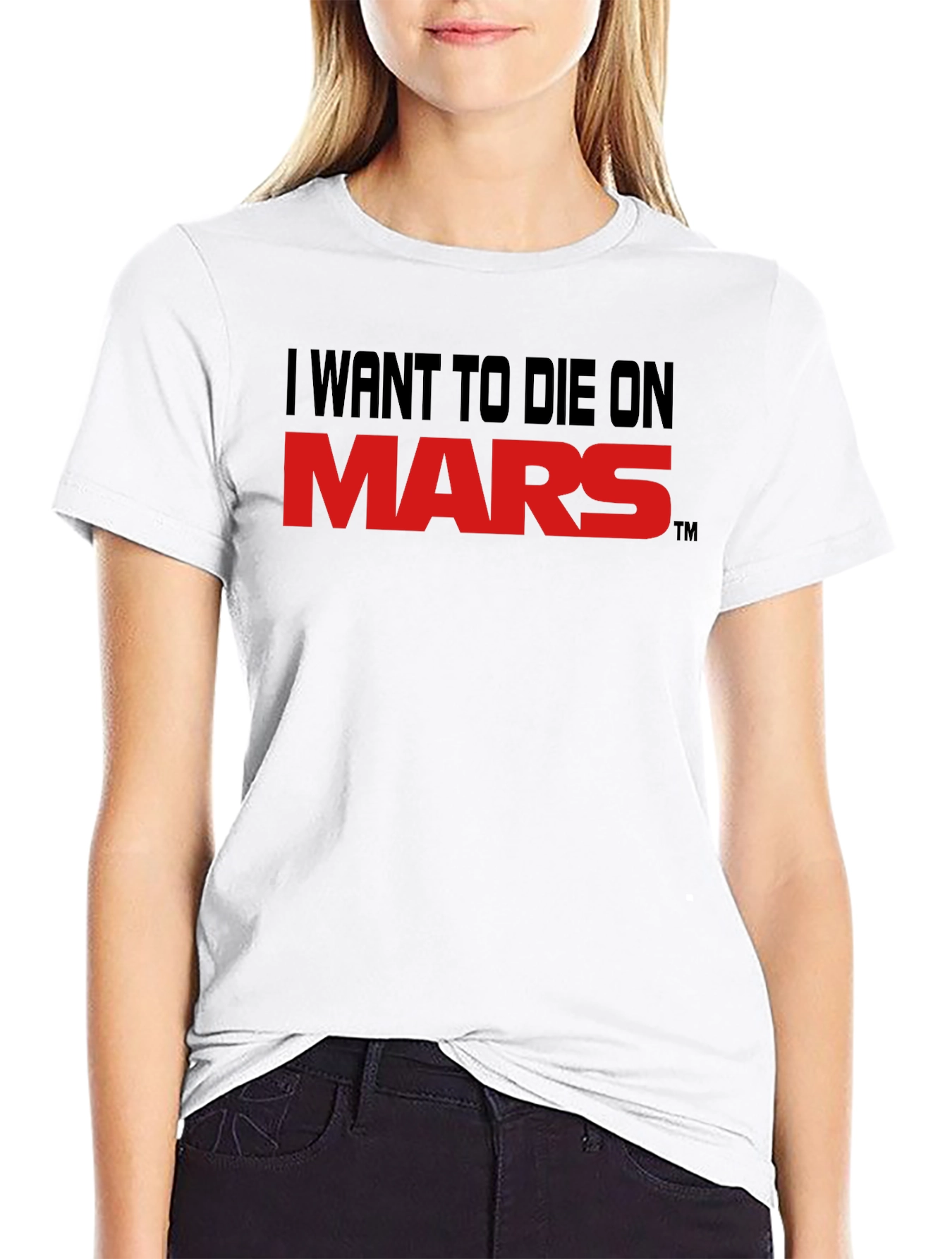 Black I Want To Die On Mars Graphic Tee view 9